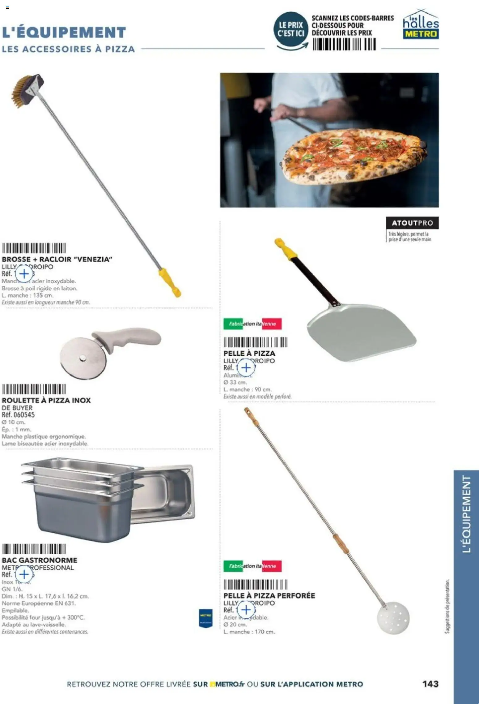 {H1} | Page: 143 | Produits: Four, Prise, Pelle à pizza, Pizza