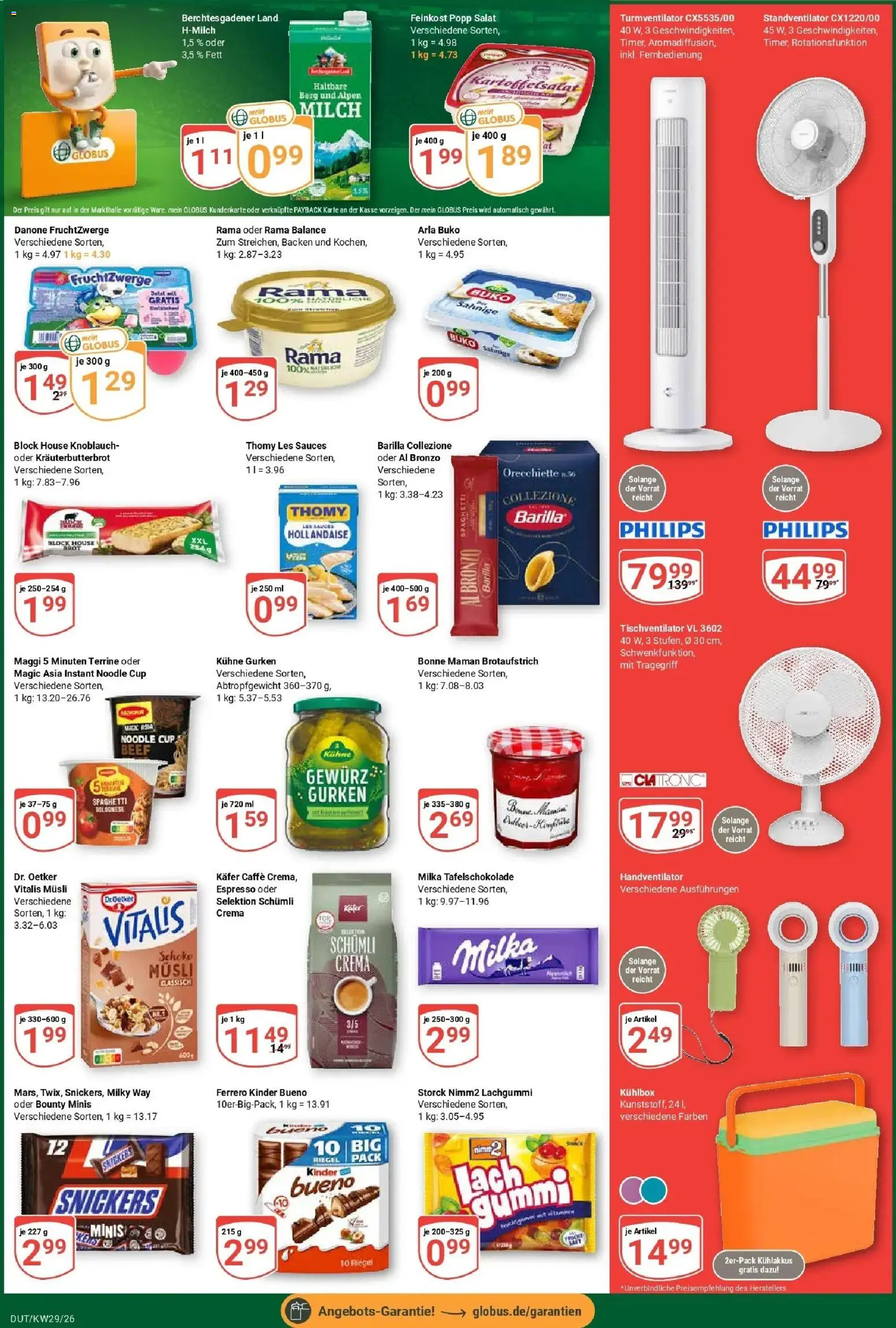 Globus Prospekt Wetzlar-Dutenhofen – gültig ab 13.07.2026 | Seite: 3 | Produkte: Barilla, Fruchtzwerge, Kinder bueno, Gurken