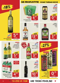 VINO GRAŠEVINA, bijelo, 0,75l - Pregled kataloga iz trgovine Konzum, vrijedi od 13.05.2026 | Stranica: 34 | Proizvodi: Hell, Karlovačko, Voda, Liker