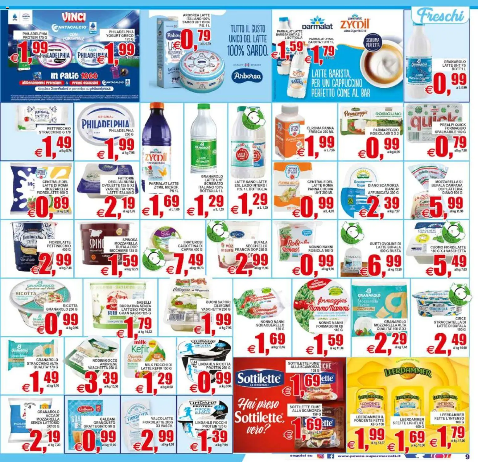Volantino Pewex del 11/09/2026 | Pagina: 9 | Prodotti: Yogurt greco, Bicchiere, Stracchino, Bottiglia