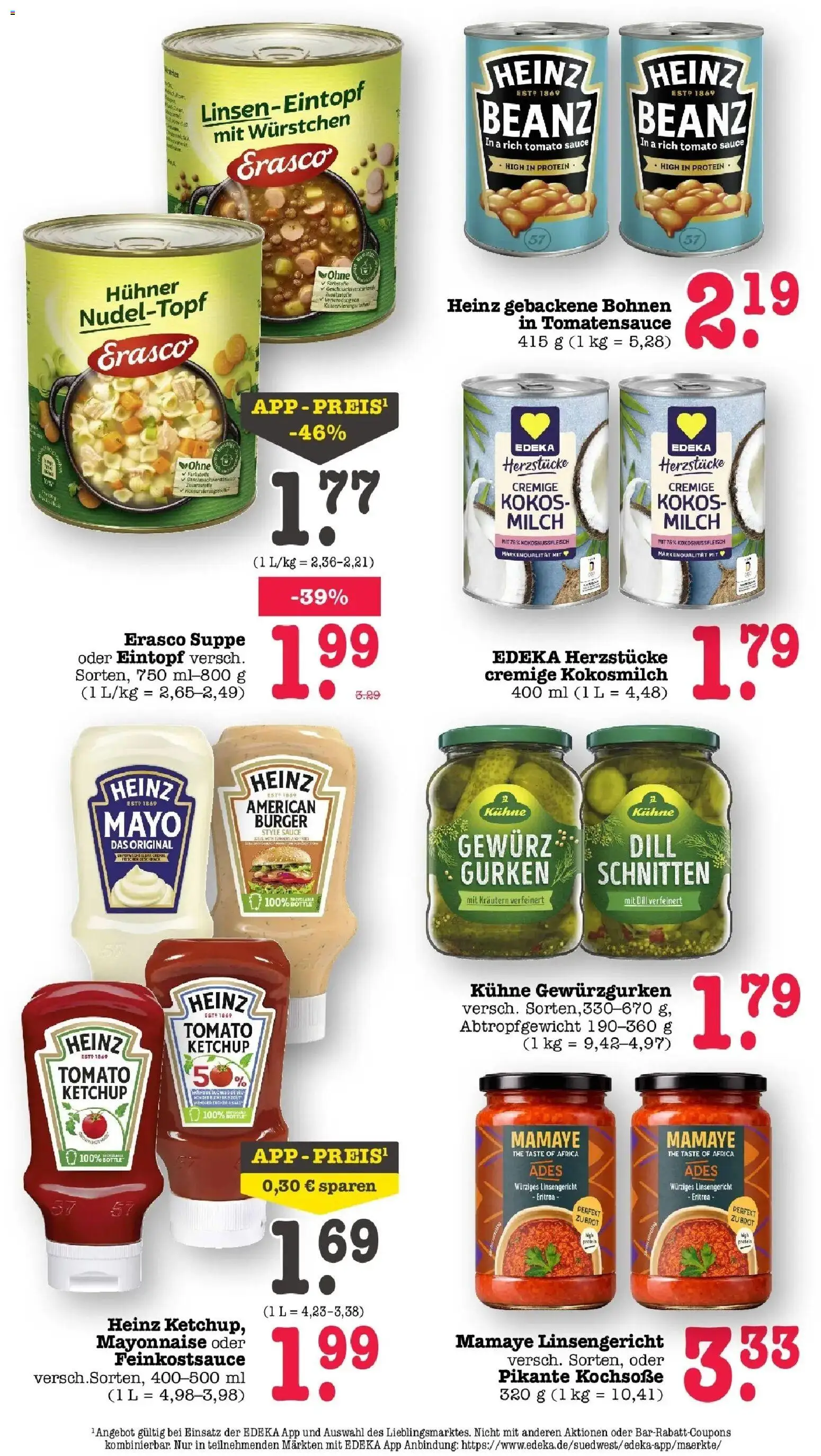 Edeka Prospekt Offenbach (ab 10.08.2026) » Angebote Online | Seite: 38 | Produkte: Mayonnaise, Kokosmilch, Brot, Erasco