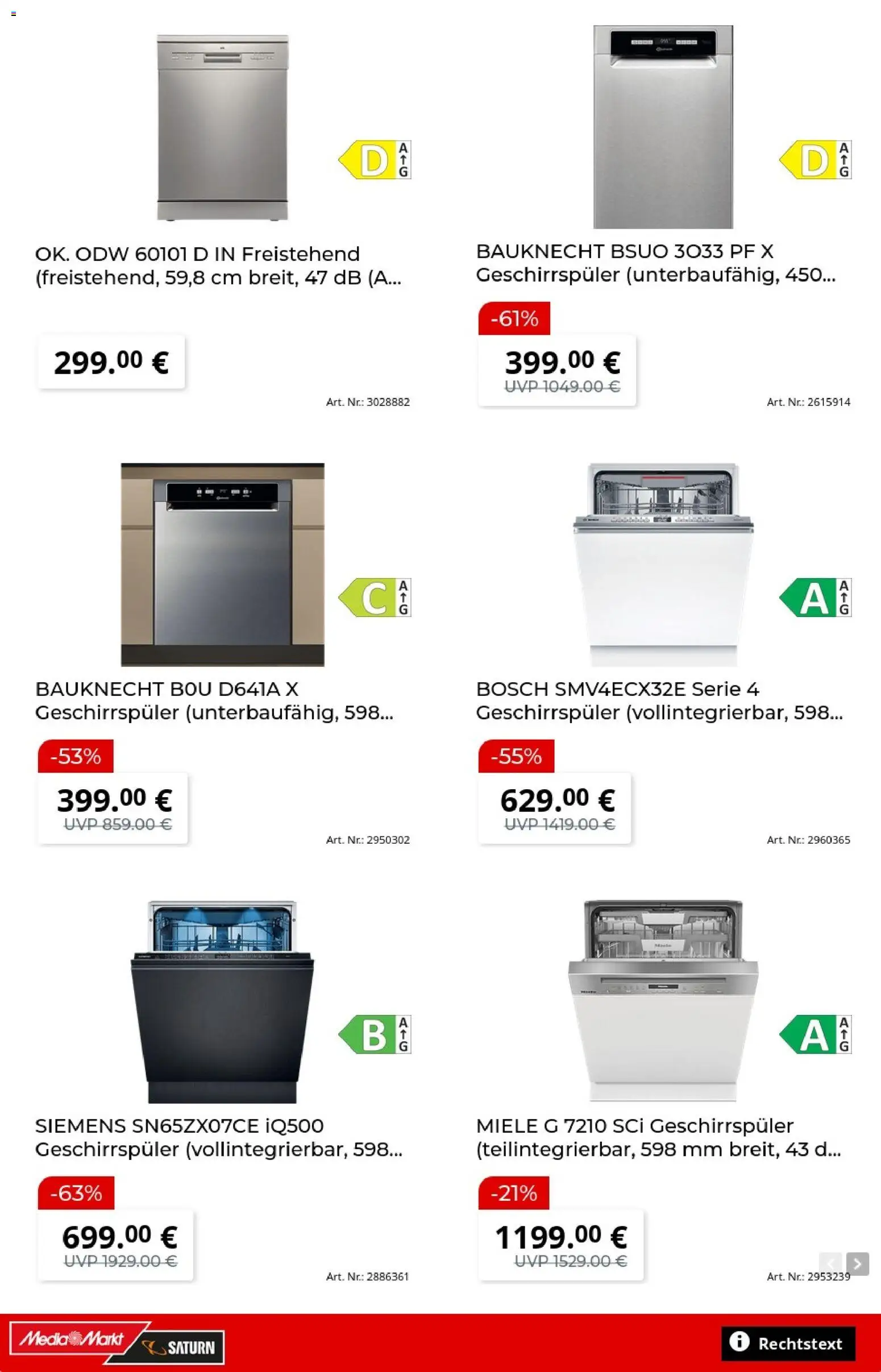 Media Markt Prospekt – gültig ab 10.08.2026 | Seite: 6 | Produkte: Miele, Bosch, Siemens, Geschirrspüler