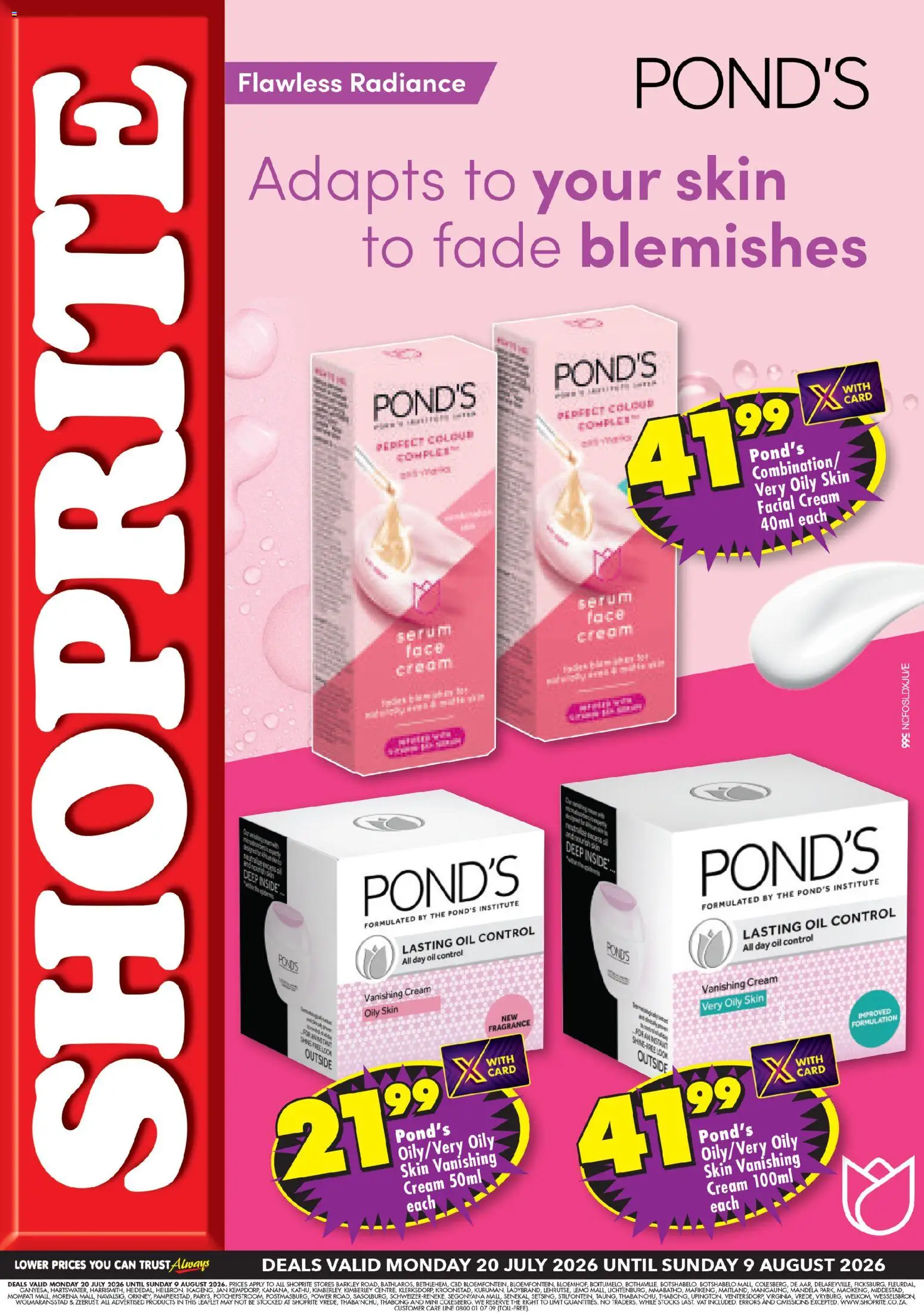 New Shoprite catalogue – valid from 20/07/2026 | Page: 1 | Products: Serum, Oil, Fragrance, Cream