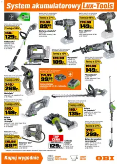 Pogląd oferty "OBI gazetka" - ważna od 02.06.2026 | Strona: 15 | Produkty: Telefon, Ładowarka, Szlifierka, Nożyce do żywopłotu