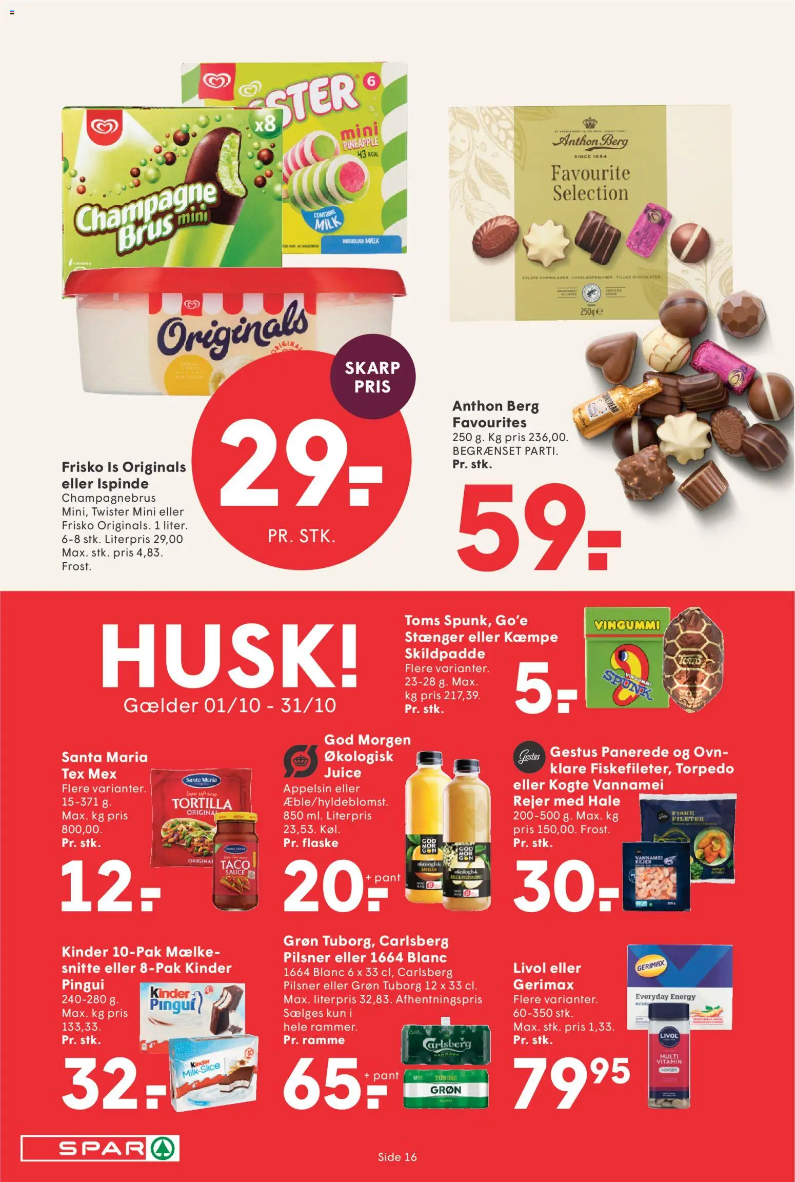 Spar tilbudsavis – gyldig fra 09/10/2026 | Side: 18 | Produkter: Mælk, Vingummi, Taco, Ovn
