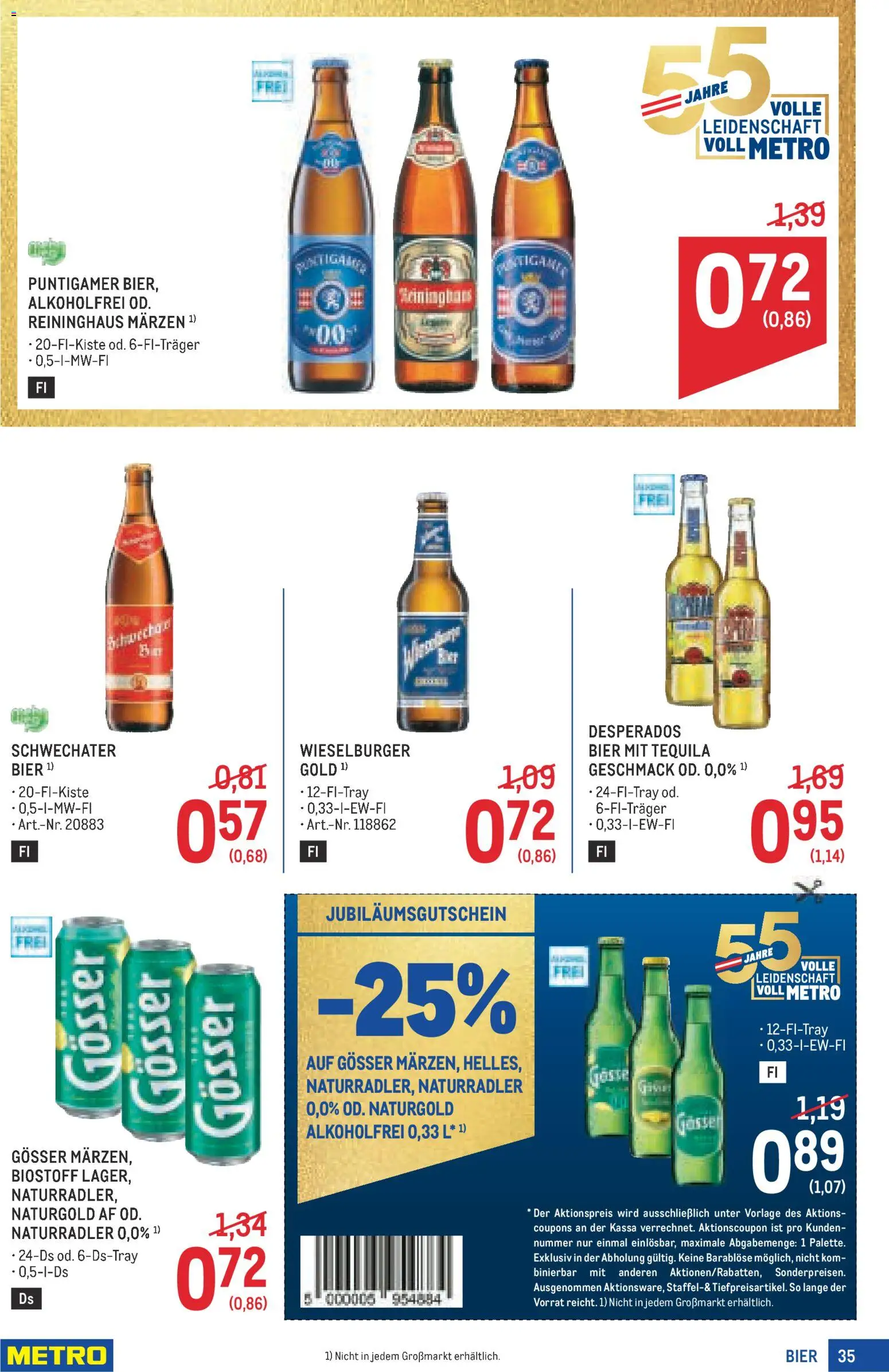 Metro angebote Profi gültig ab 20.08.2026 | Seite: 35 | Produkte: Desperados, Bier