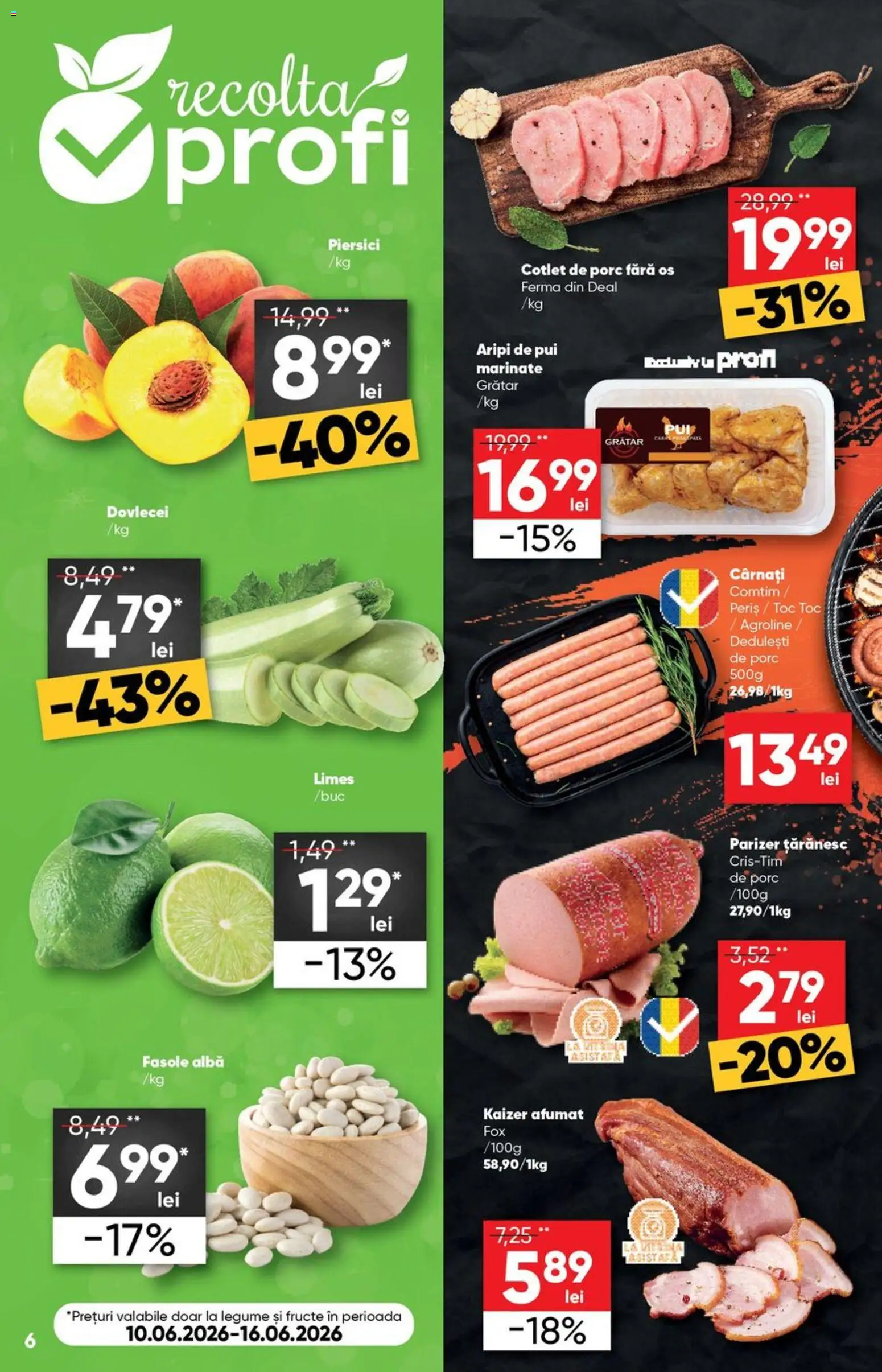 Noul catalog Profi – valabil de la 10.06.2026 | Pagină: 6 | Produse: Lait de coco, Hacıyatmaz Kedi Oyuncağı, Fasole albă, Legume