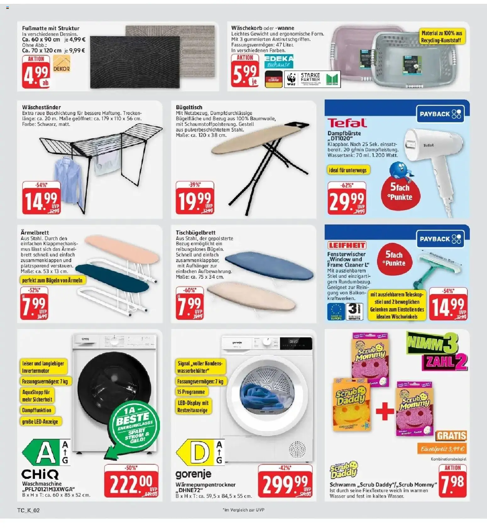 Edeka Prospekt Stuttgart - Feuerbach (ab 31.08.2026) » Angebote Online | Seite: 61 | Produkte: Gorenje, Gewicht, Fußmatte, Waschestander