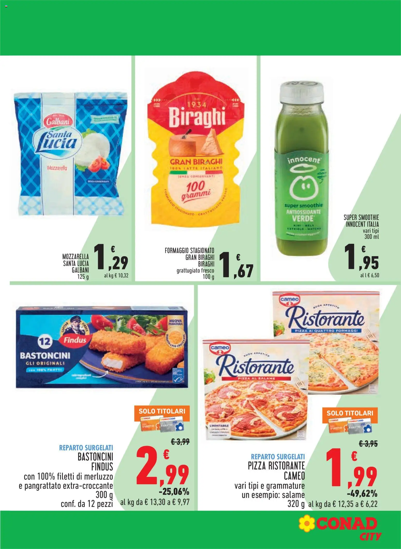 Volantino Conad del 18.06.2026 | Pagina: 23 | Prodotti: Salame, Pizza, Mozzarella, Formaggio