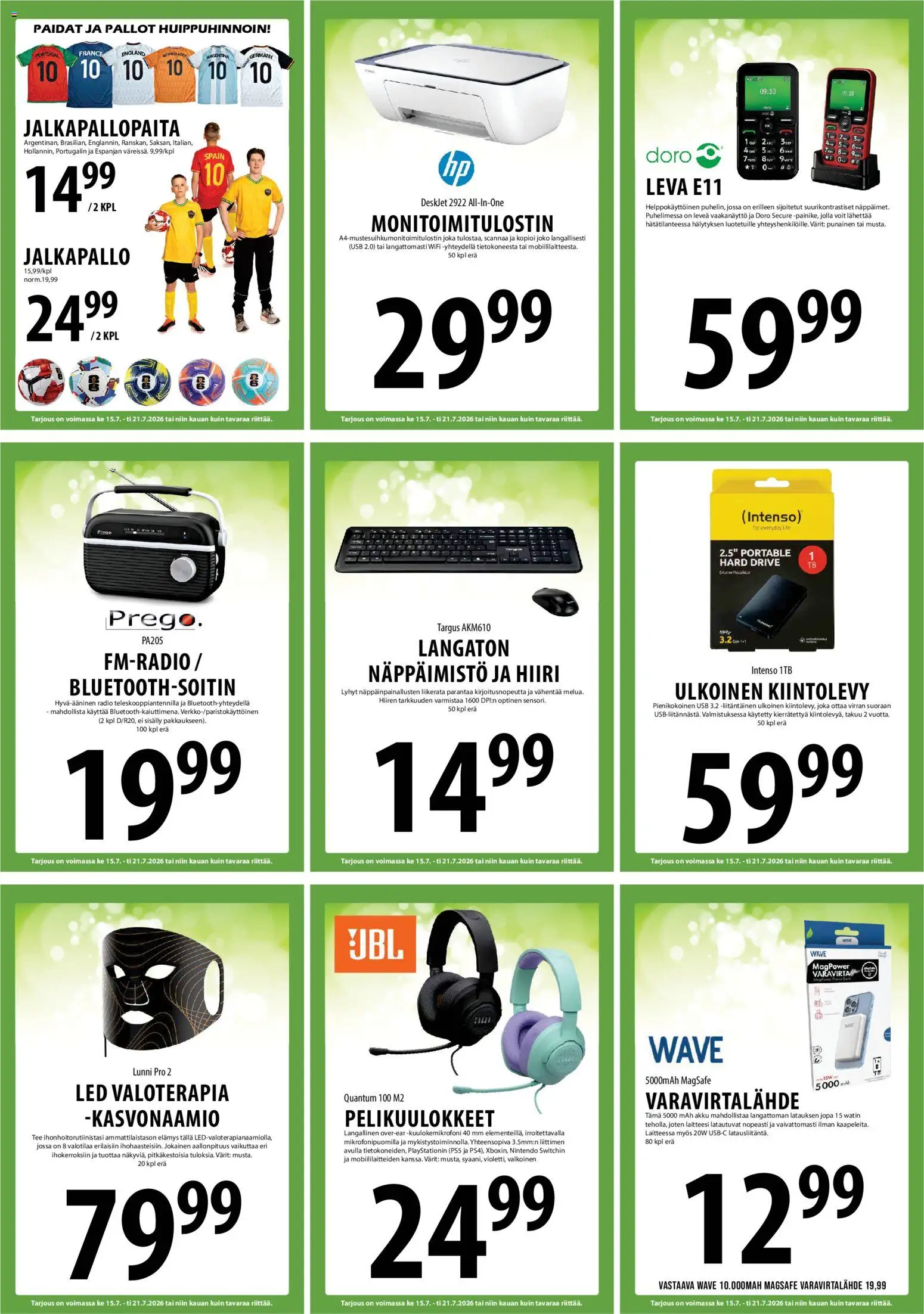 Tuuri tarjoukset – voimassa 15/07/2026 alkaen | Sivu: 29 | Tuotteet: USB, Varavirtalähde, Akku, Näppäimistö
