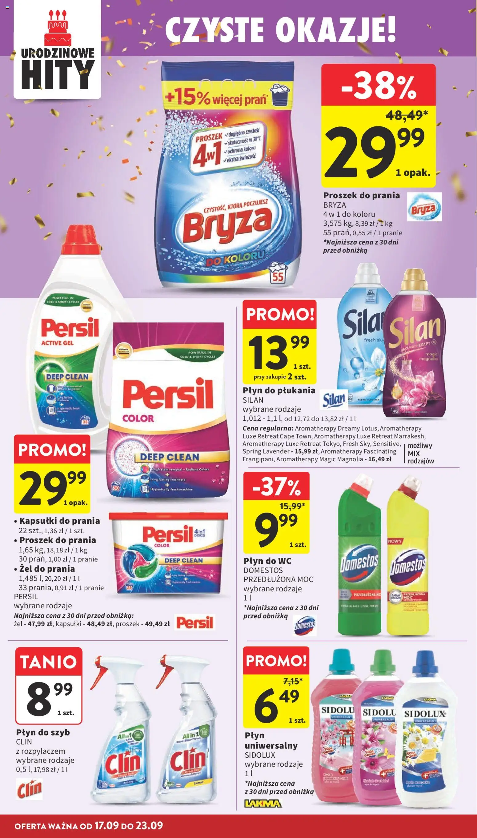 Intermarche gazetka od 17.09.2026 | Strona: 42 | Produkty: Proszek, Domestos, Kapsułki do prania, Proszek do prania