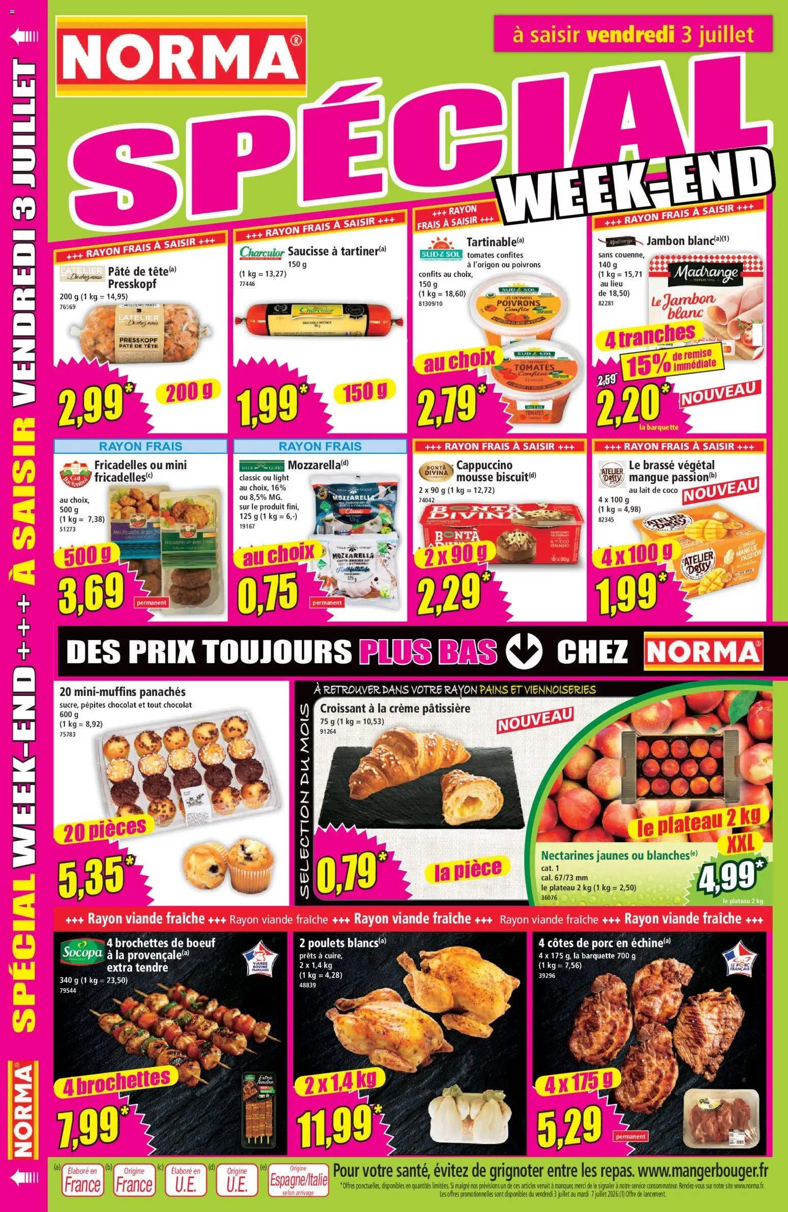 {H1} | Page: 12 | Produits: Lait de coco, Mousse, Mozzarella, Saucisse