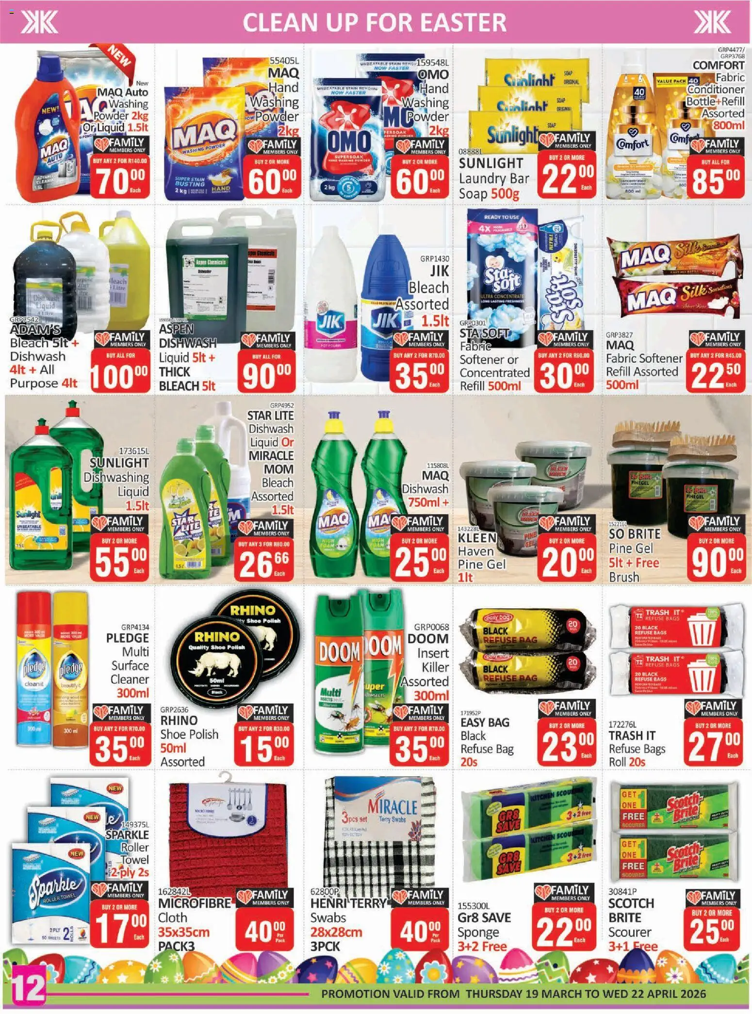 New KIT KAT Cash & Carry catalogue – valid from 19.03.2026 | Page: 12 | Products: Towel, Bleach, Conditioner, Washing powder