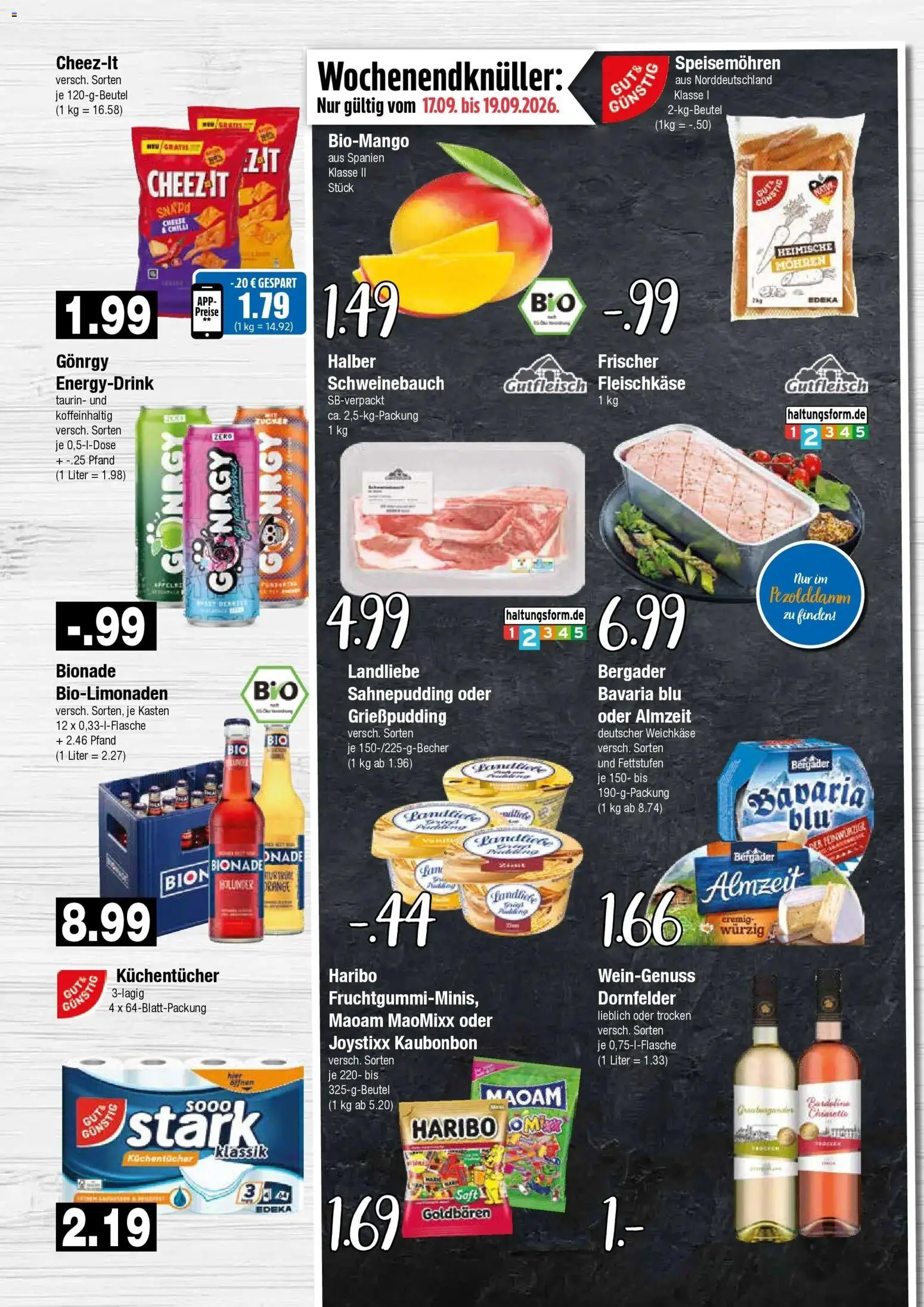 Edeka Prospekt Hamburg (ab 14.09.2026) » Angebote Online | Seite: 10 | Produkte: Haribo, Schweinebauch, Bionade, Mohren