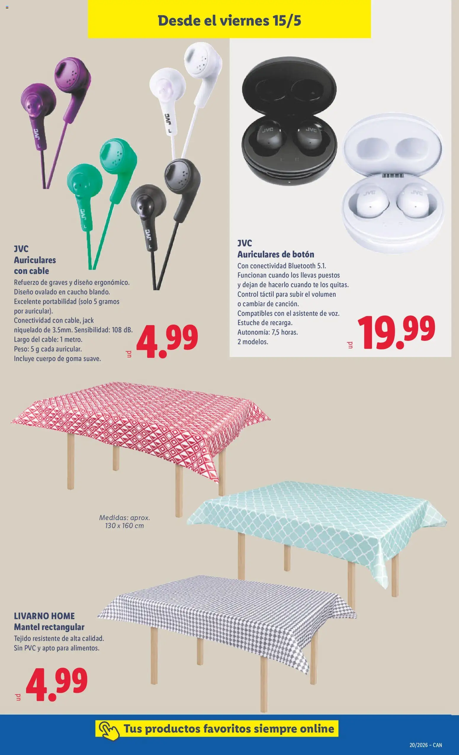 Lidl folleto de bazar │ válido desde el 11.05.2026 | Página: 35 | Productos: Té, Auriculares, Cable, Peso