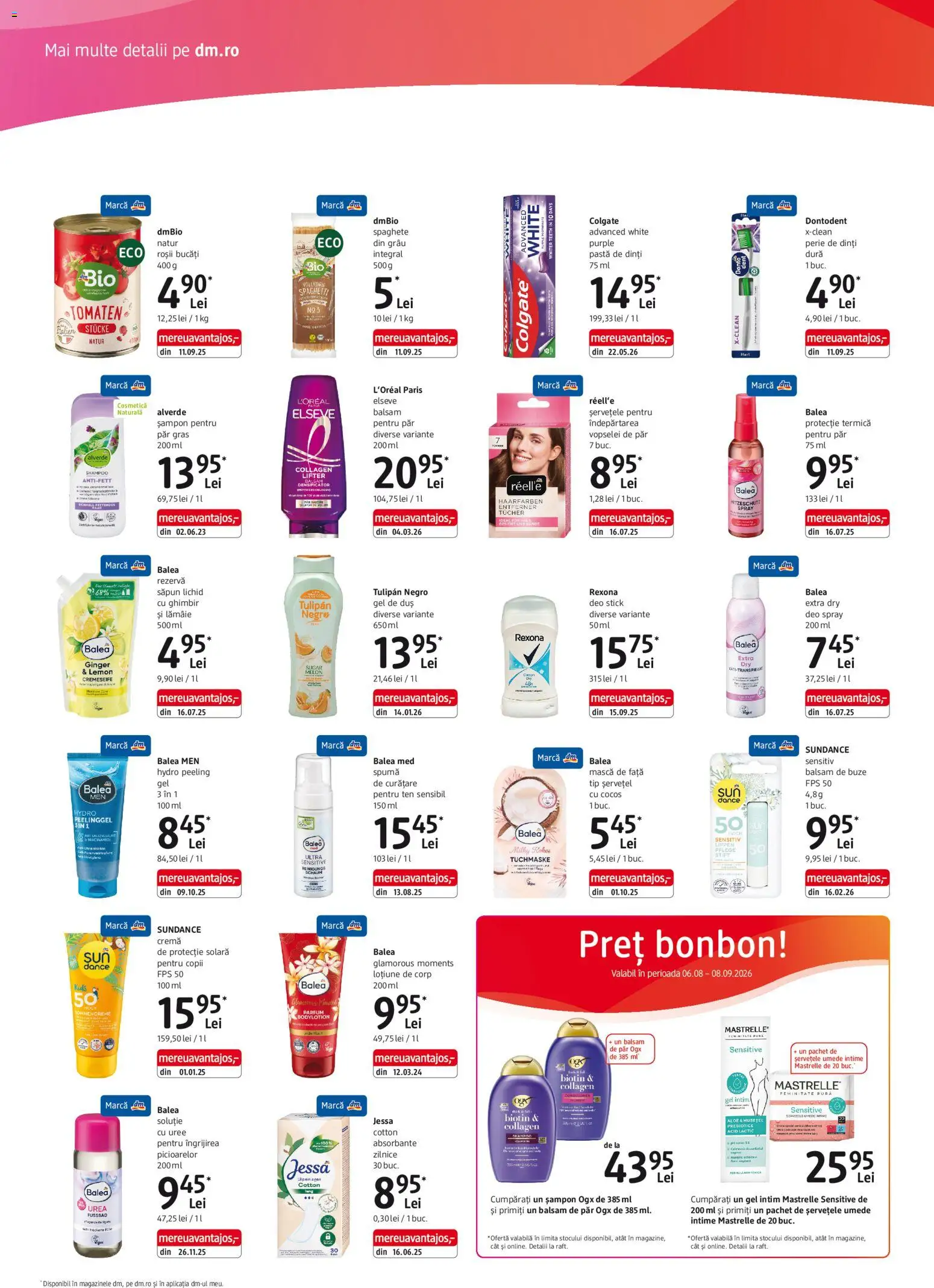 Noul catalog DM drogeriemarkt – valabil de la 06.08.2026 | Pagină: 2 | Produse: Șampon, Peeling, Roșii, Lămâie