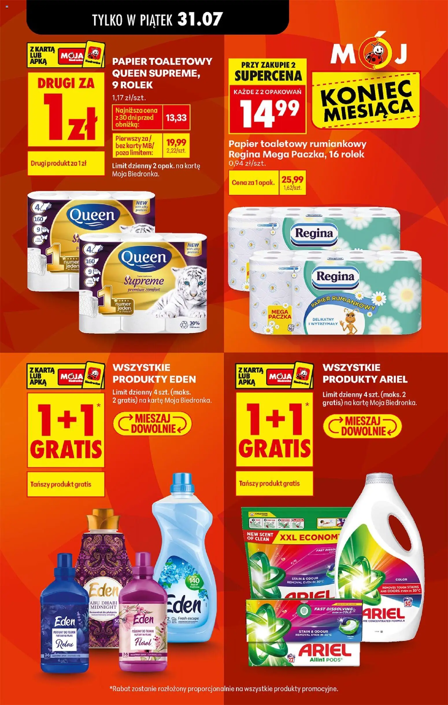 Biedronka Polsko leták - Codziennie niskie ceny od 30.07.2026 | Strana: 9 | Produkty: Ariel, Karty