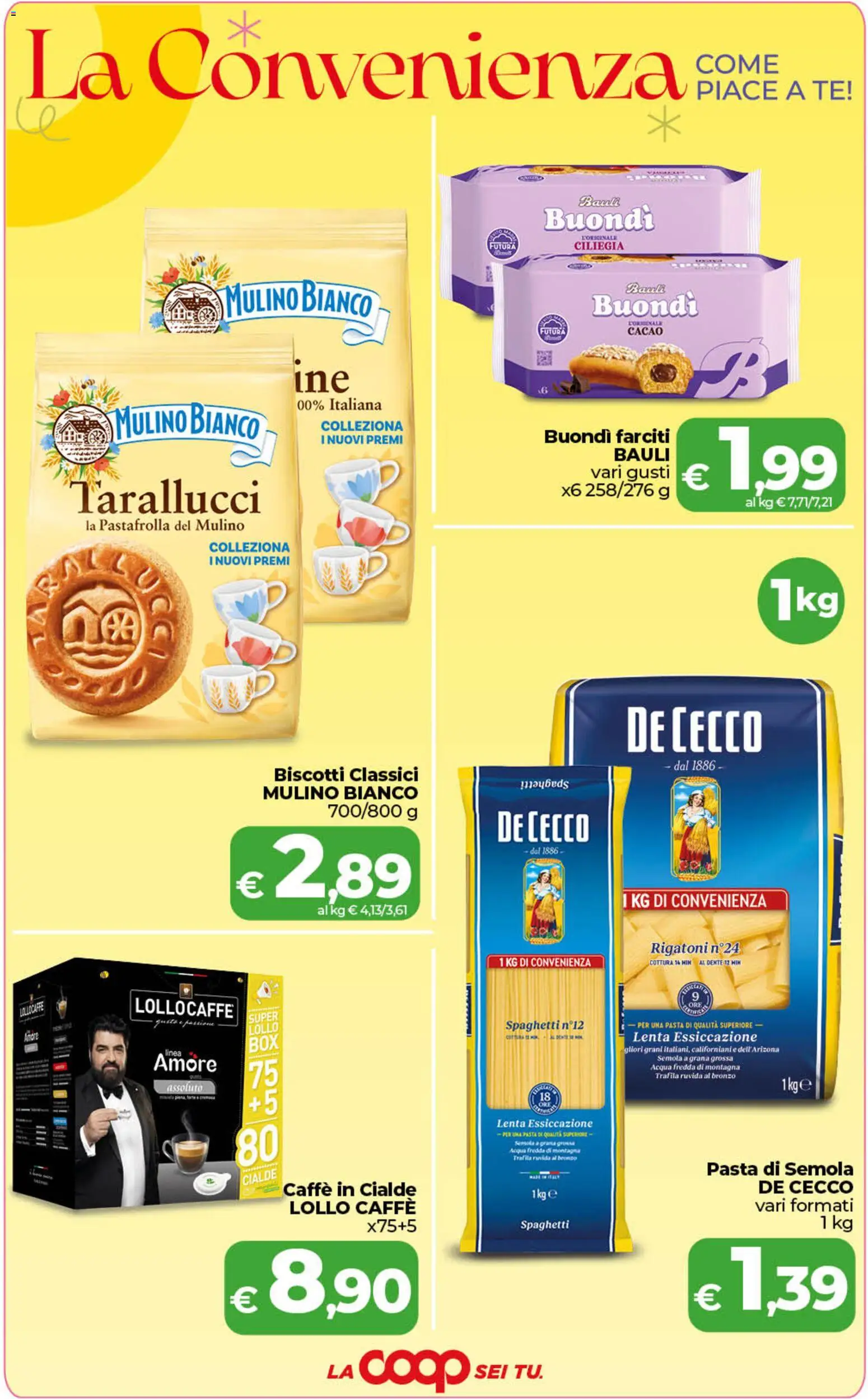 Volantino COOP del 09.06.2026 | Pagina: 2 | Prodotti: Tè, Biscotti, Pasta, Cacao