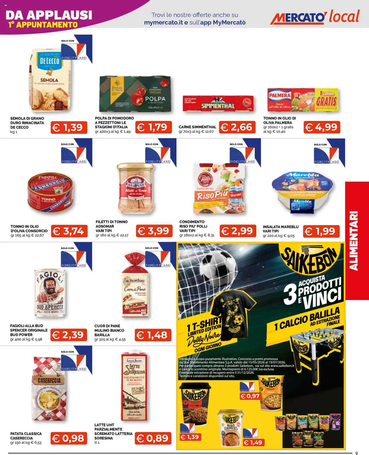 Volantino Mercatò del 18.06.2026 | Pagina: 9 | Prodotti: Pane, Riso, Fagioli, Tonno