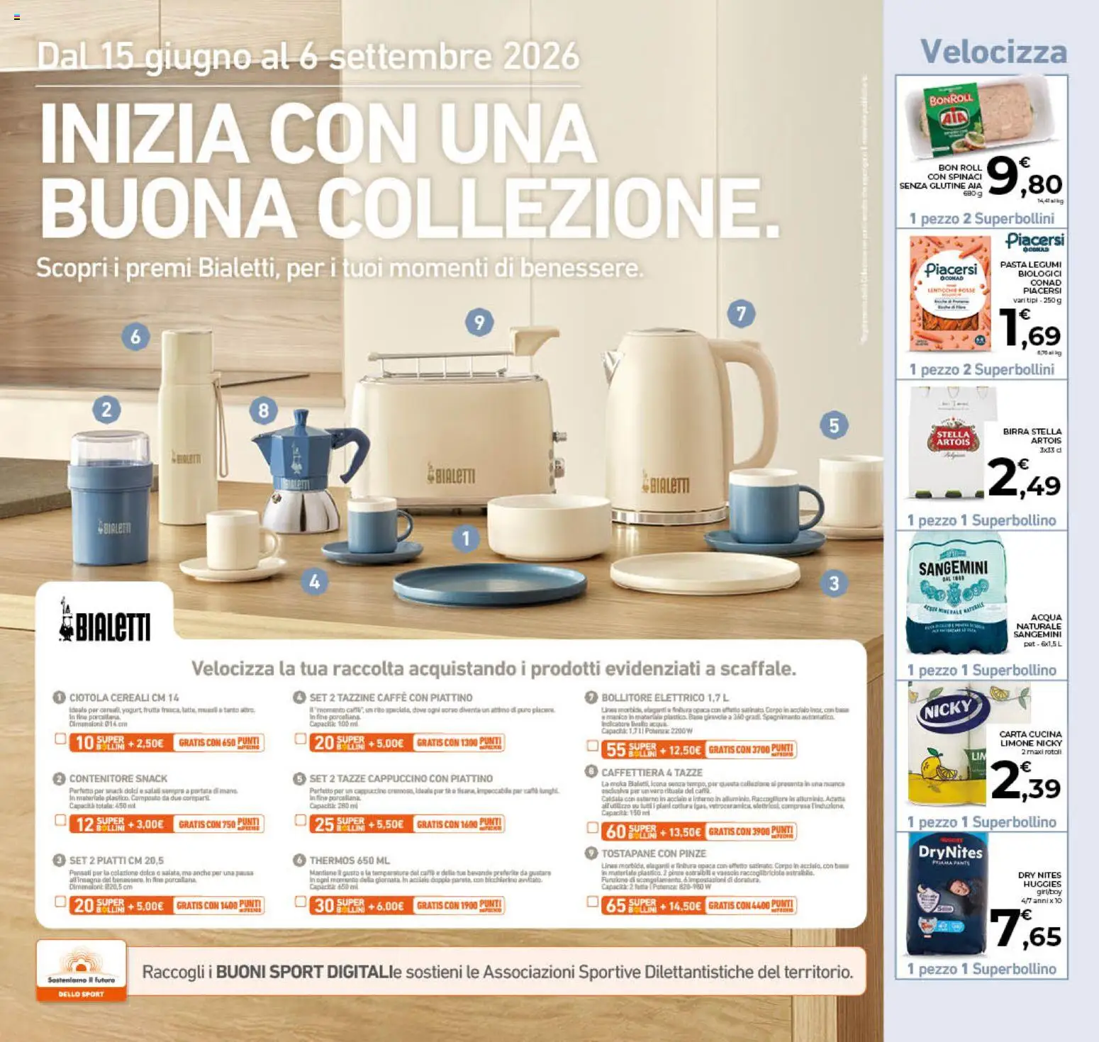 Volantino Conad del 17.06.2026 | Pagina: 22 | Prodotti: Acqua, Spinaci, Contenitore, Vassoio
