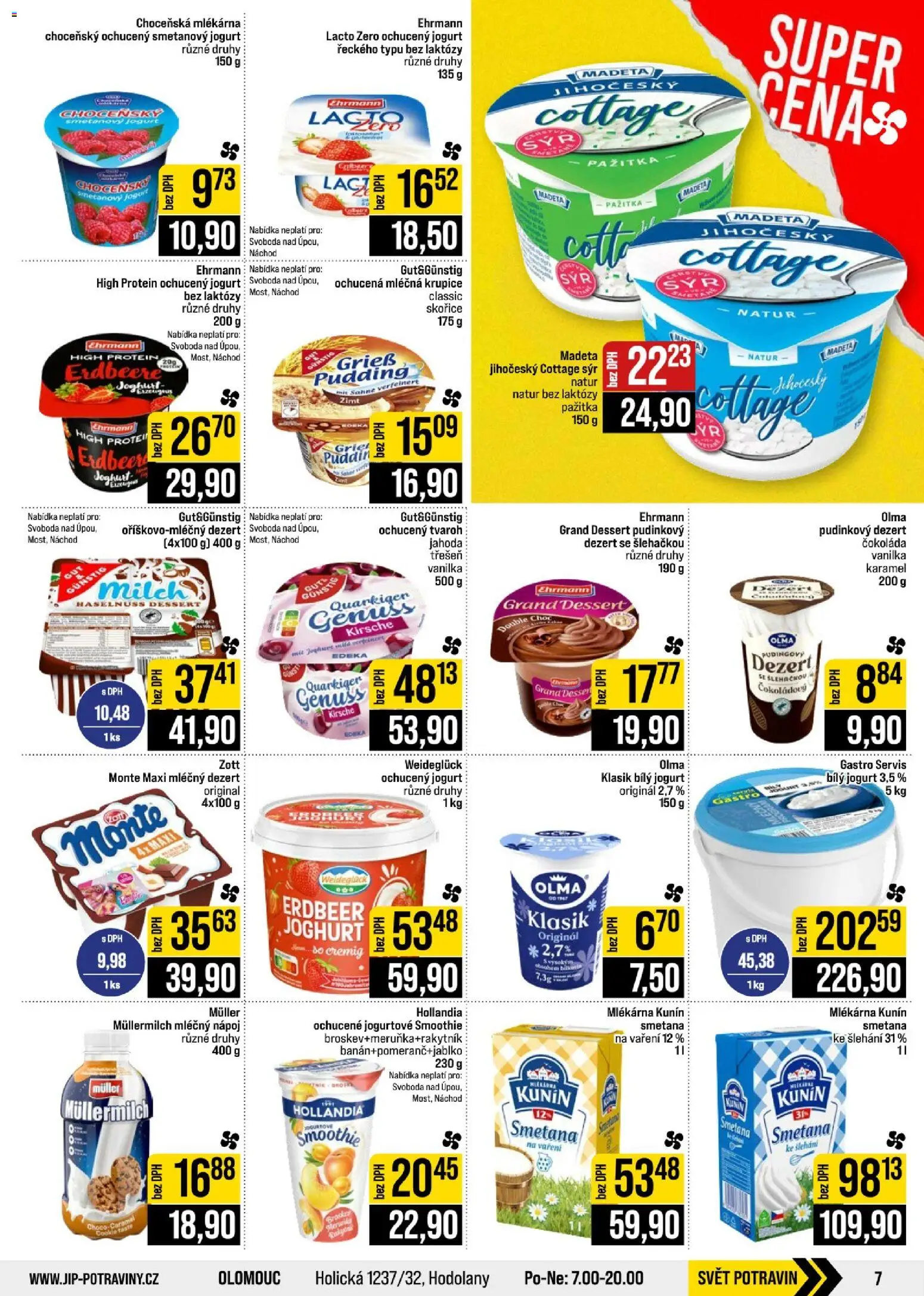 Jip leták - Cash & Carry od 02.09.2026 | Strana: 7 | Produkty: Tvaroh, Ochucený jogurt, Dezert, Müllermilch