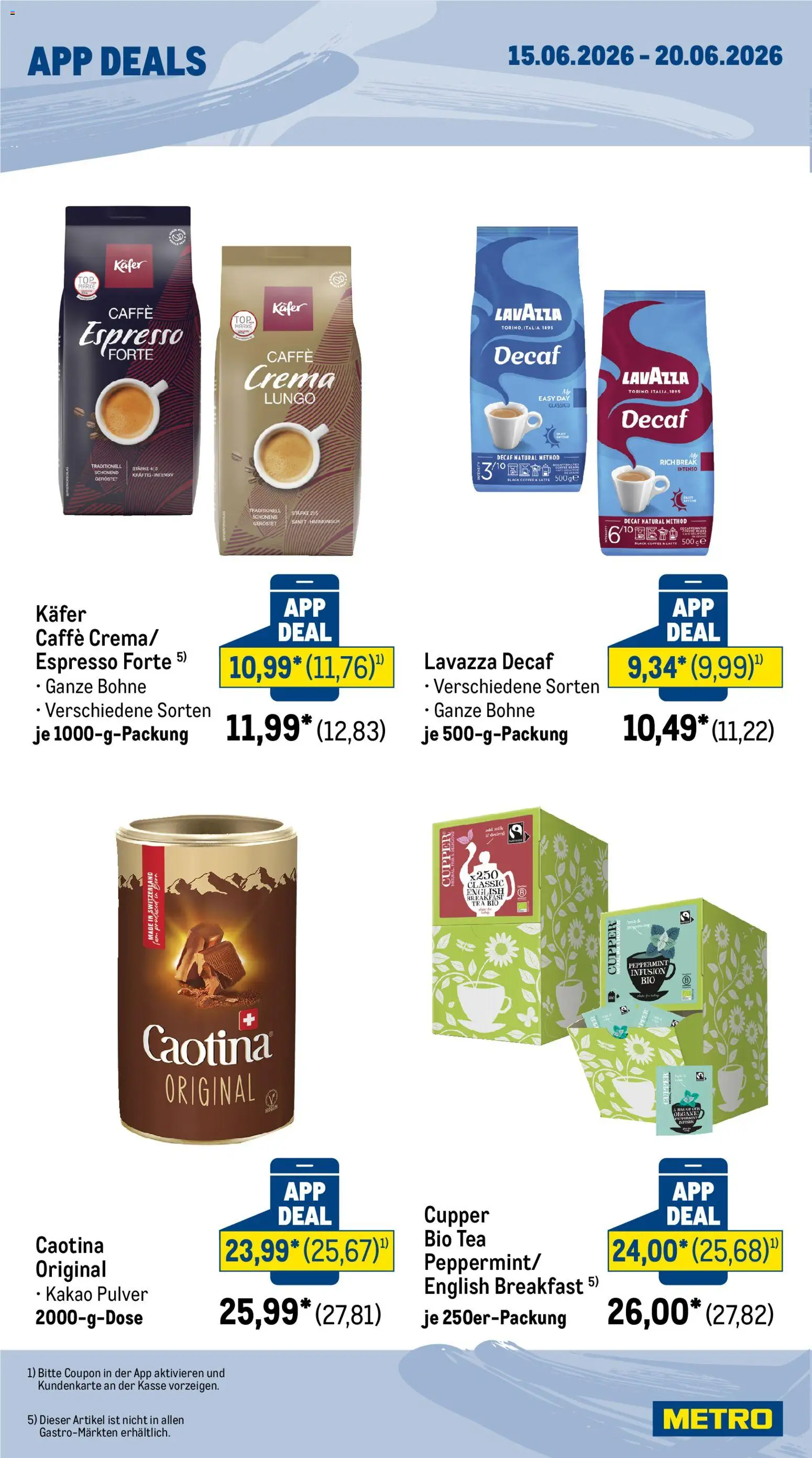 Metro App Deals – gültig ab 15.06.2026 | Seite: 6 | Produkte: Lavazza