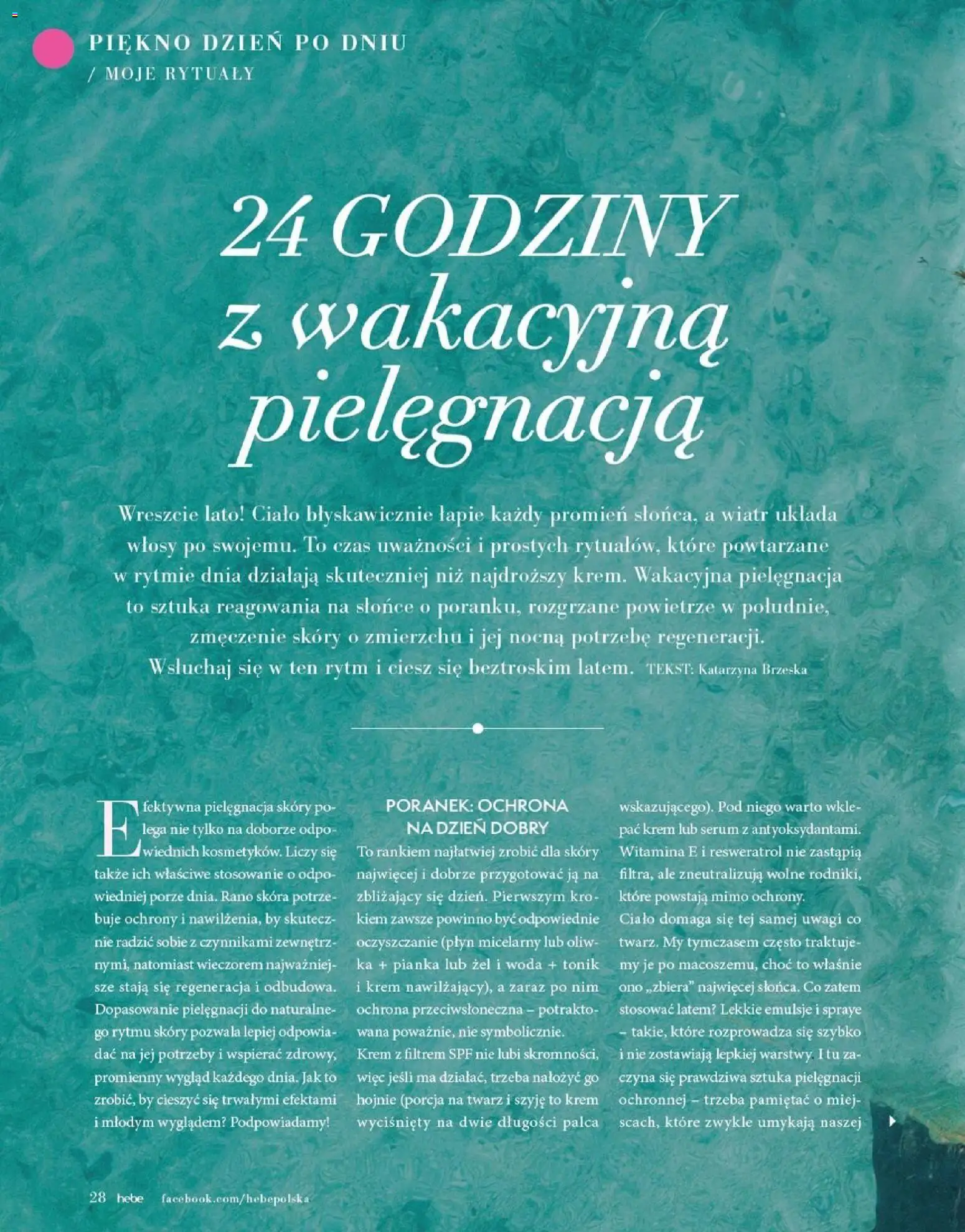 Hebe gazetka - Magazyn od 01.07.2026 | Strona: 28 | Produkty: Krem, Woda, Tonik