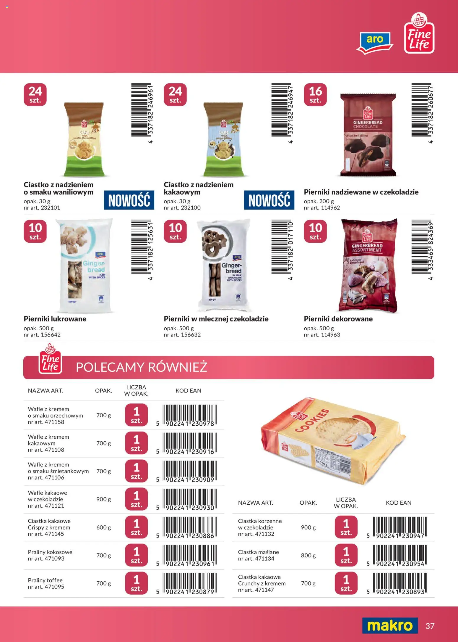 Makro gazetka - Marki własne dla Twojego sklepu od 23.04.2026 | Strona: 37 | Produkty: Pierniki, Wafle, Ciastka korzenne, Ciastka kakaowe