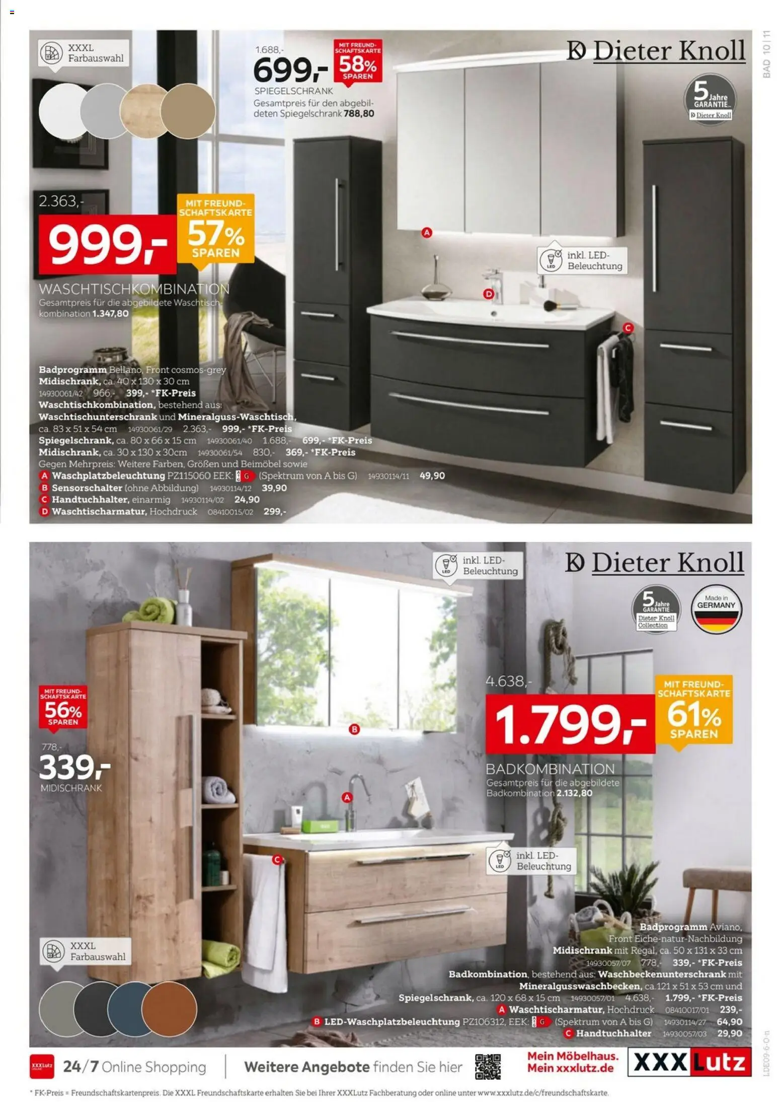 XXXLutz Badzimmertesterinnen und -tester gesucht – gültig ab 29.08.2026 | Seite: 11 | Produkte: Bad, Waschtisch, Spiegelschrank, Midischrank