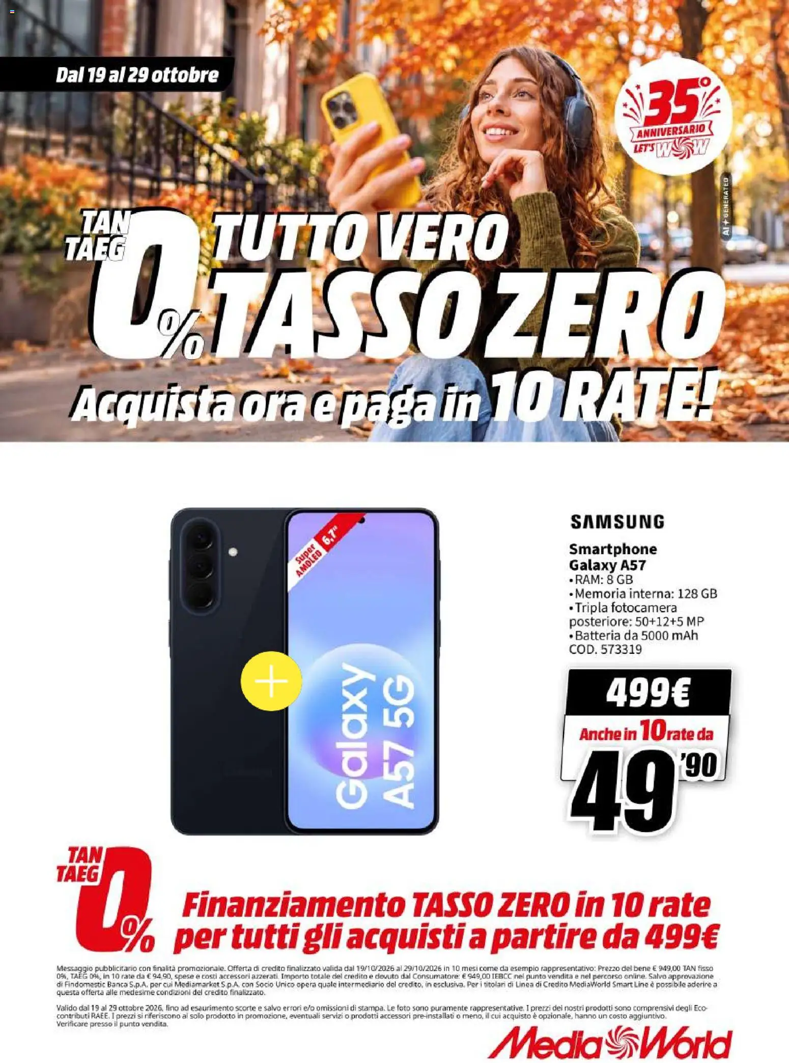 Volantino Media World del 19/10/2026 | Pagina: 12 | Prodotti: Smartphone, Fotocamera, Batteria, Samsung