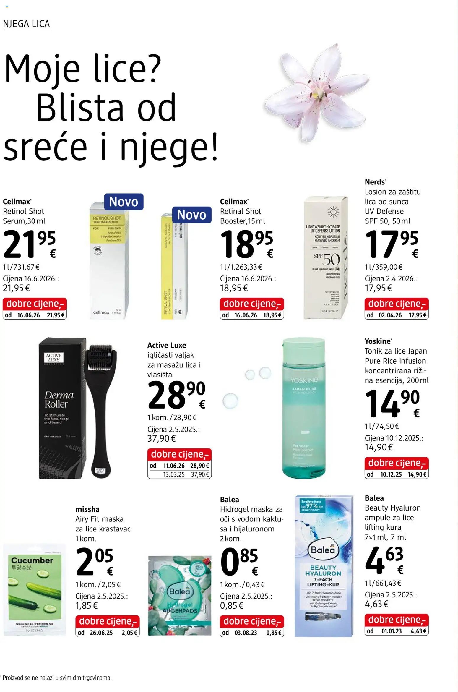 DM katalog | vrijedi od 01.08.2026 | Stranica: 20 | Proizvodi: Tonik za lice, Maska, Krastavac