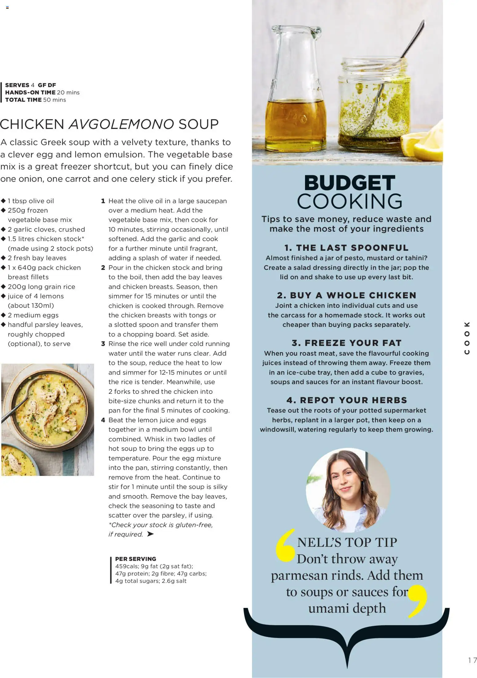 {H1} | Page: 17 | Products: Lemon juice, Saucepan, Oil, Water