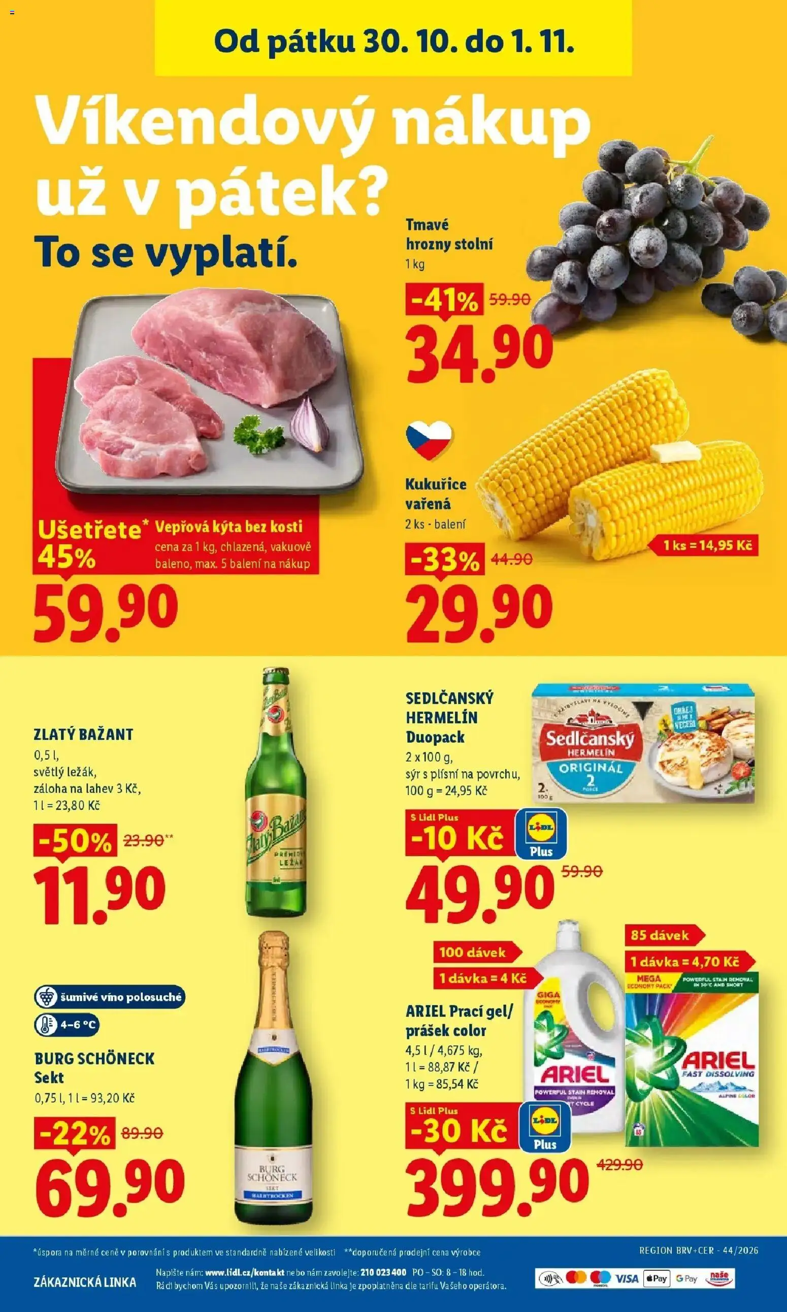 Lidl leták od 29.10.2026 - Nový akční leták | Strana: 57 | Produkty: Sedlčanský Hermelín, Šumivé víno, Sekt Burg Schoneck, Láhev