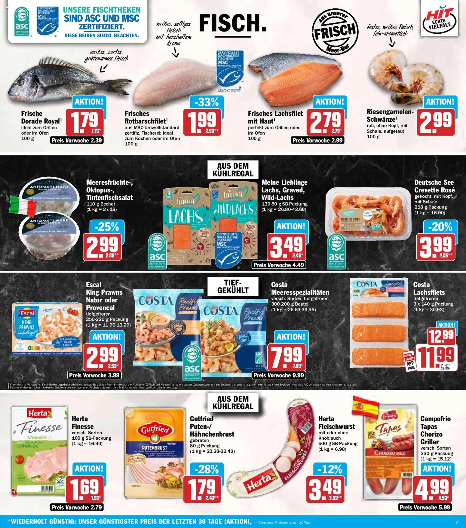 HIT Prospekt – gültig ab 17.08.2026 | Seite: 7 | Produkte: Ofen, Fisch, Lachs, Herta finesse