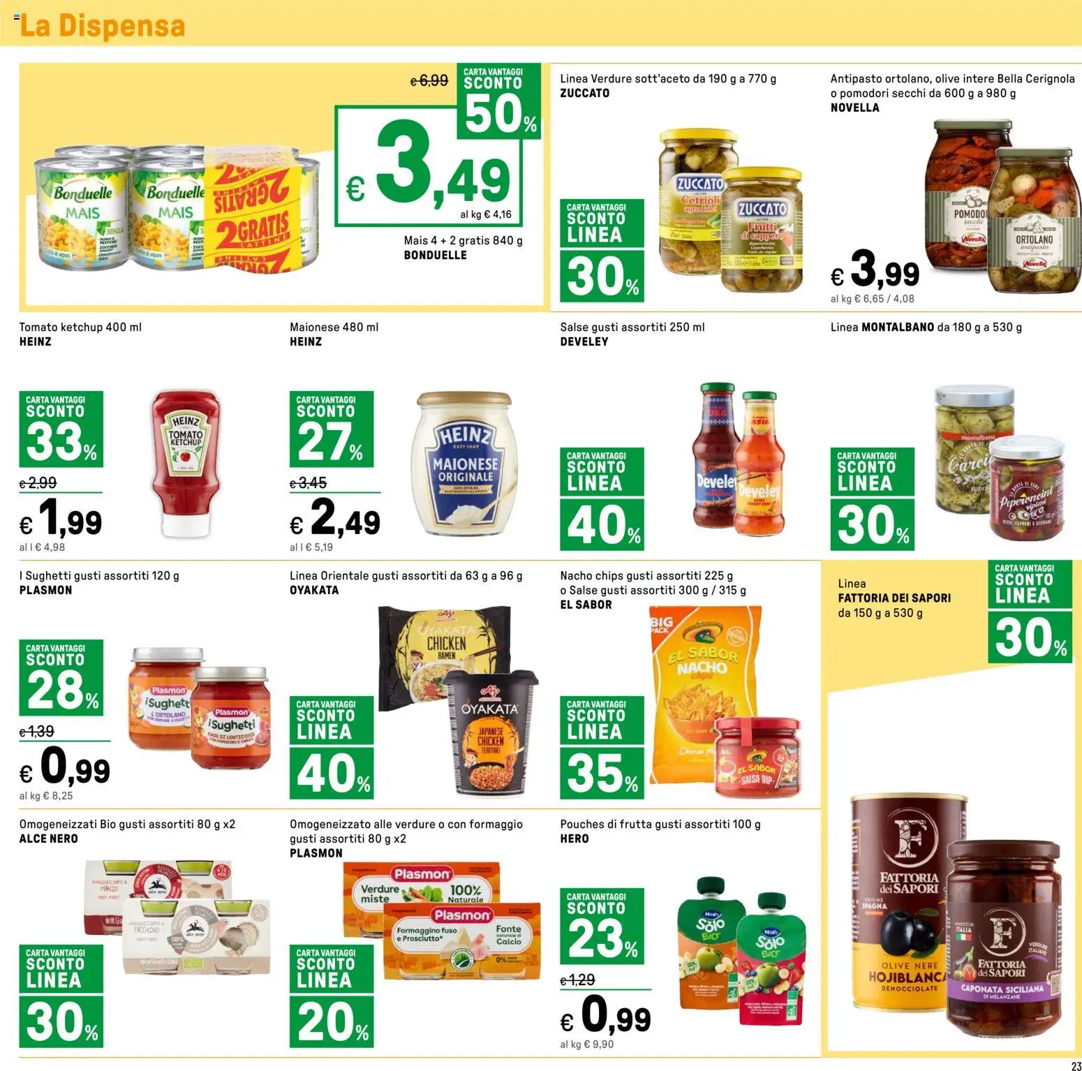 Volantino Iper del 04.06.2026 | Pagina: 23 | Prodotti: Ketchup, Salsa, Formaggio, Mais
