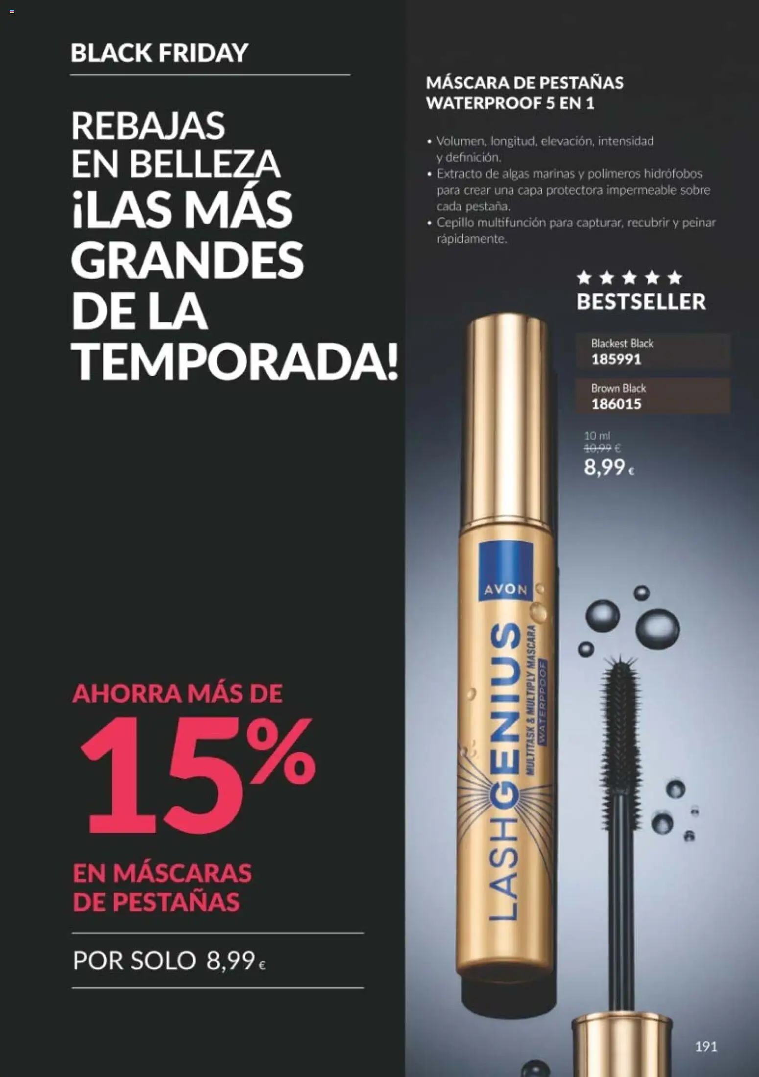 Catálogo AVON Black Friday │ válido desde el 01/11/2026 | Página: 191 | Productos: Cepillo, Máscara, Máscara de pestañas