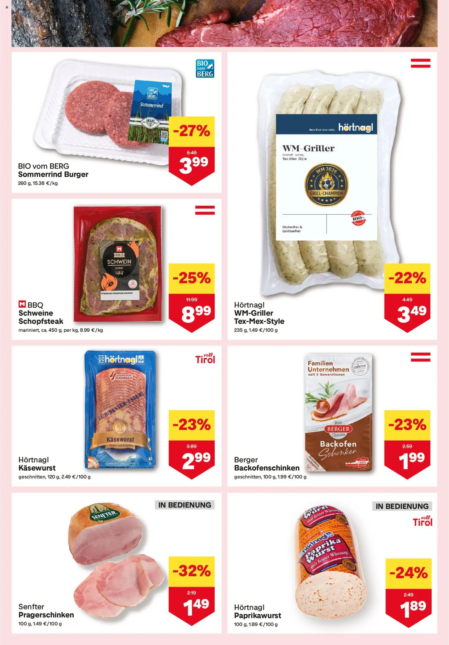 MPREIS Flugblatt gültig ab 16.07.2026 | Seite: 3 | Produkte: Schinken
