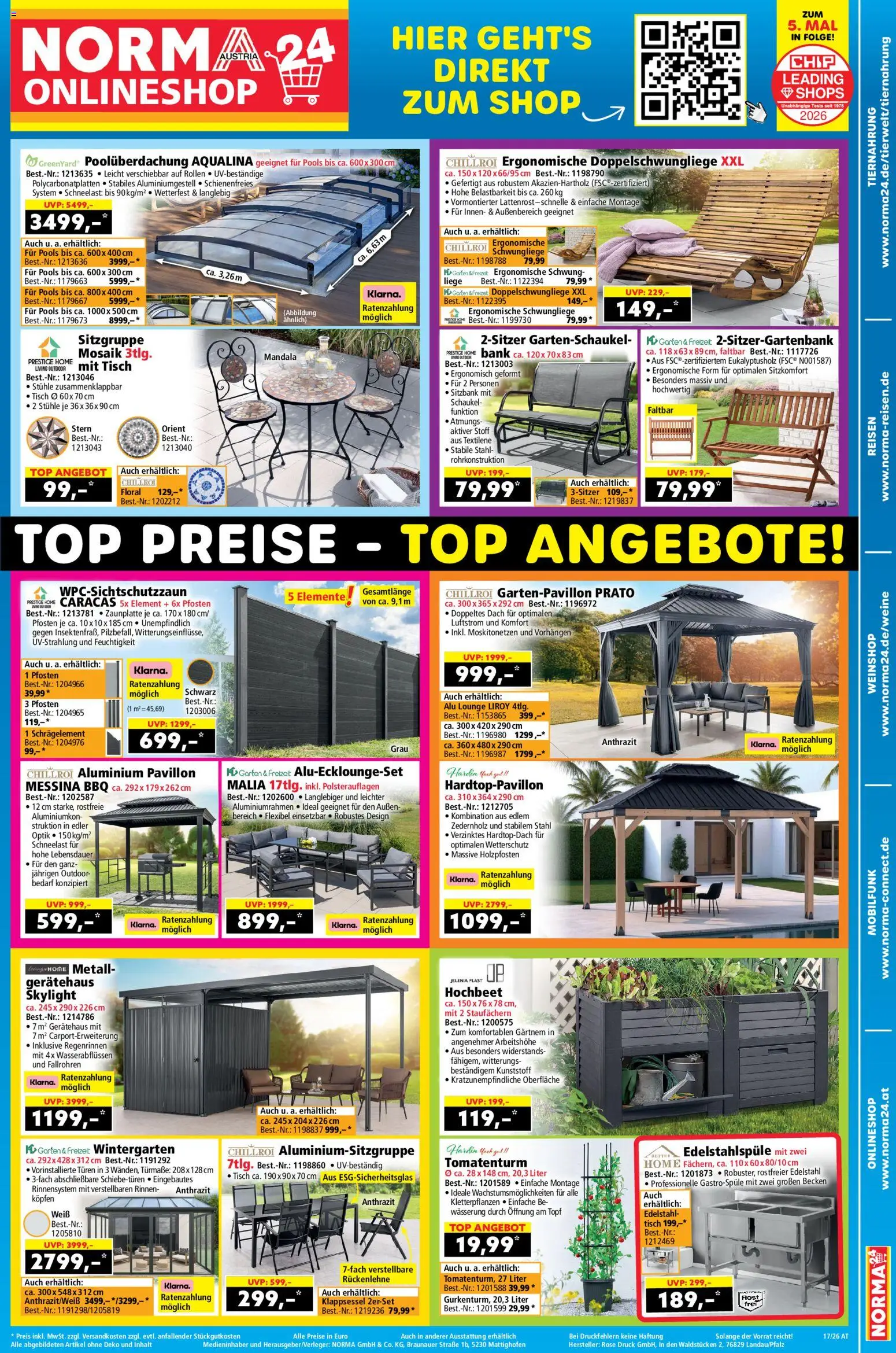 Norma Online shop gültig ab 20.04.2026 | Seite: 1 | Produkte: Tisch