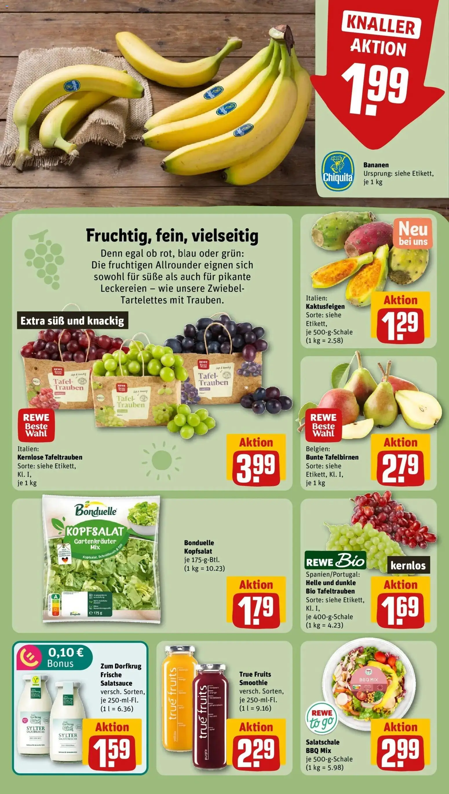 REWE Prospekt ab 31.08.2026 zum Blättern » Angebote | Seite: 6 | Produkte: Trauben, Bananen