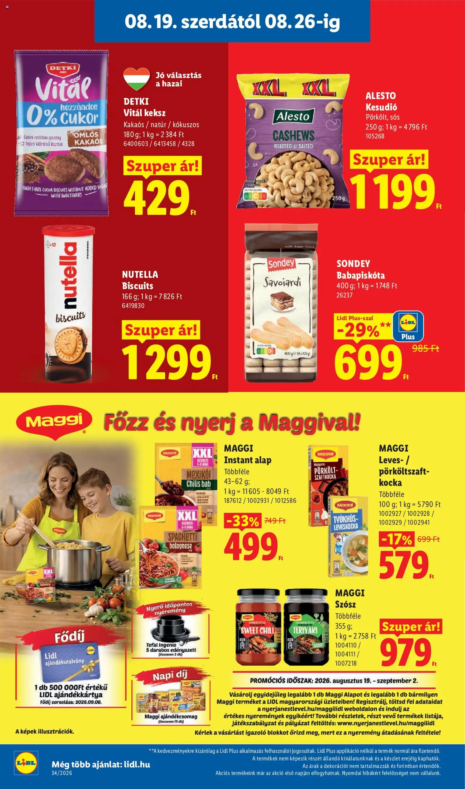 Lidl akciós ujság - amely érvényes a következő dátumtól: 2026.08.19. | Oldal: 12 | Termékek: Tefal, Pörkölt, Chilis bab, Detki