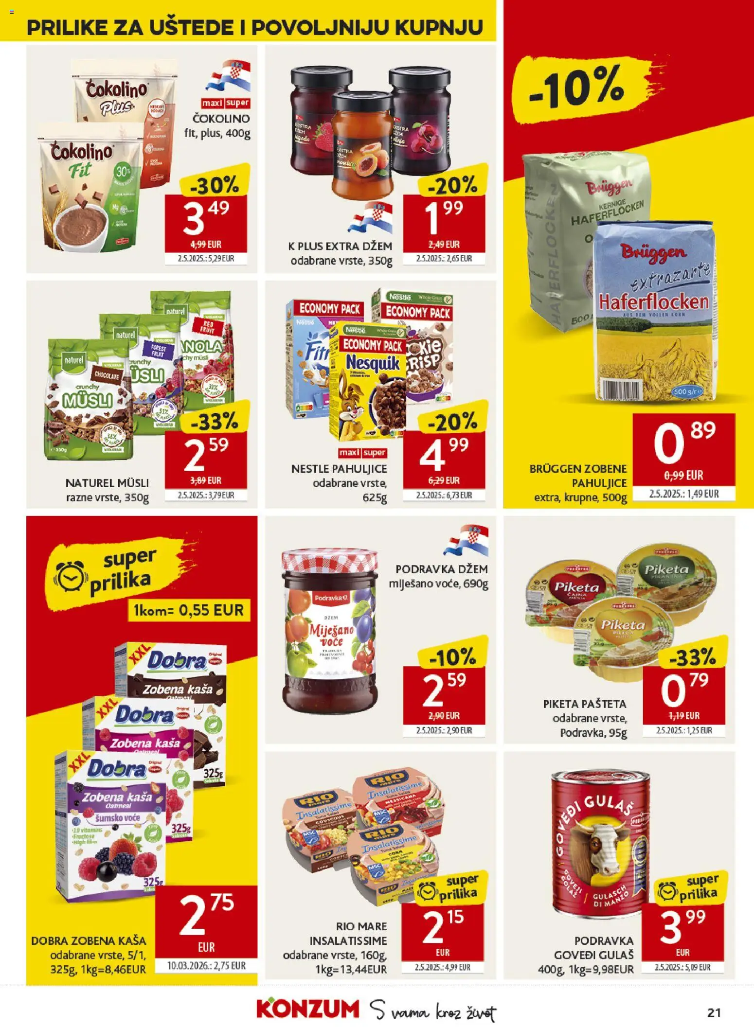 Konzum HR akciós ujság - amely érvényes a következő dátumtól: 08.04.2026 | Oldal: 21 | Termékek: Nesquik