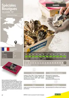 Anteprima del volantino Spéciales Bouzigues SELEZIONE TOP, Oysters cultivated in France. Crassostrea Gigas. valido a partire dal 17.06.2025 | Pagina: 37