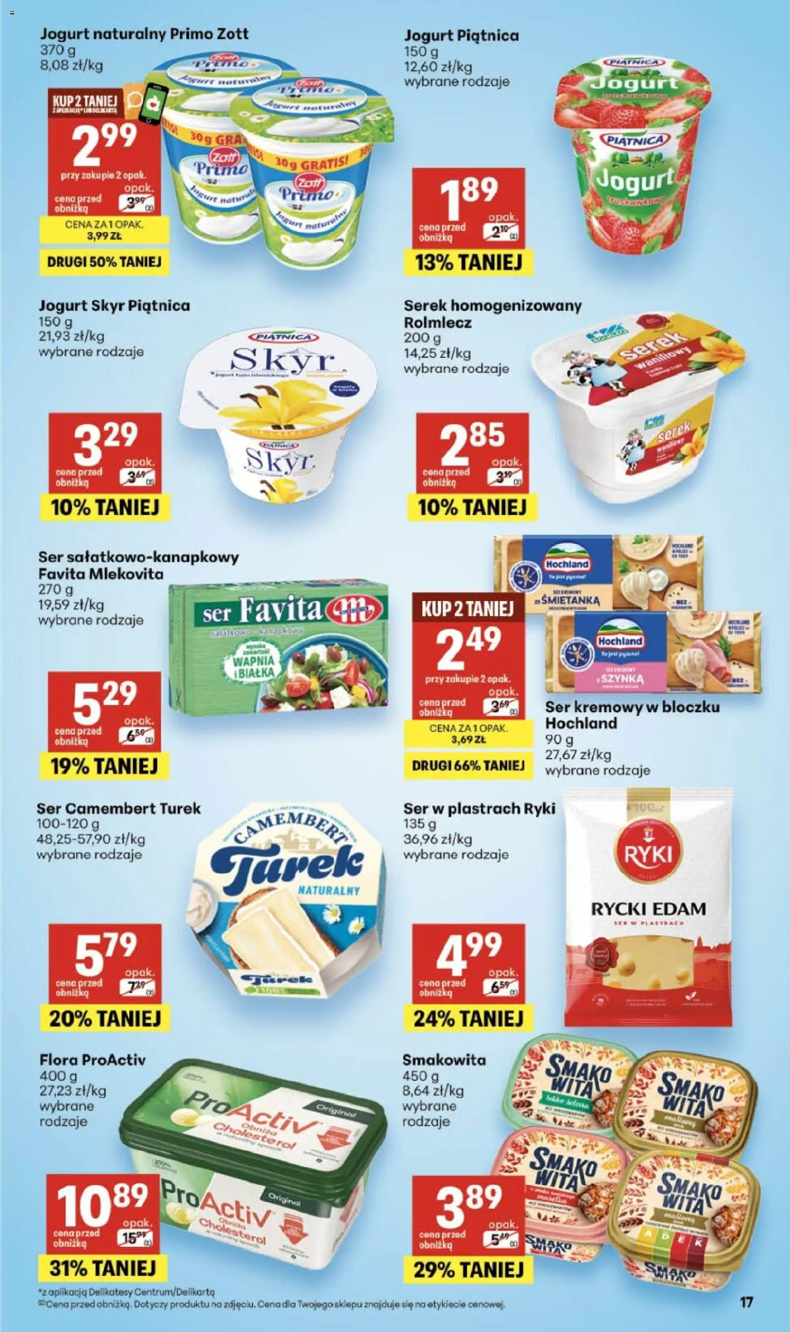 Delikatesy Centrum gazetka od 11.06.2026 | Strona: 17 | Produkty: Serek, Jogurt naturalny, Delikatesy, Ser