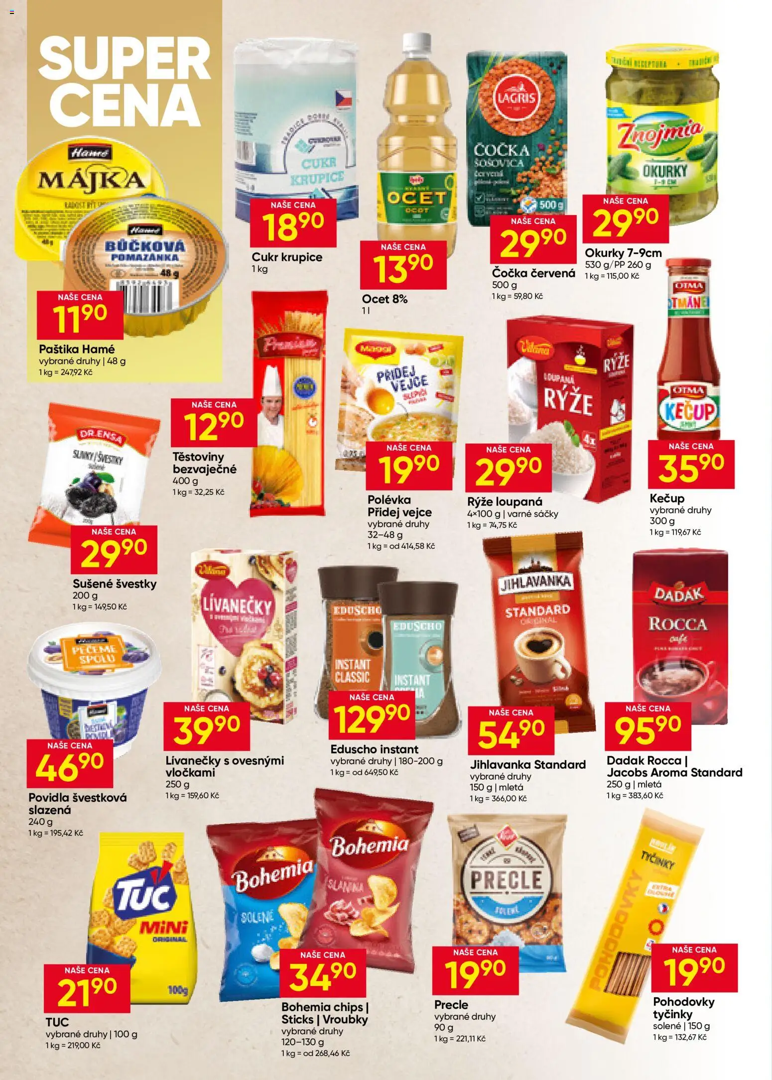 Hruška leták od 10.06.2026 | Strana: 6 | Produkty: Čočka, Okurky, Jihlavanka, Bohemia chips