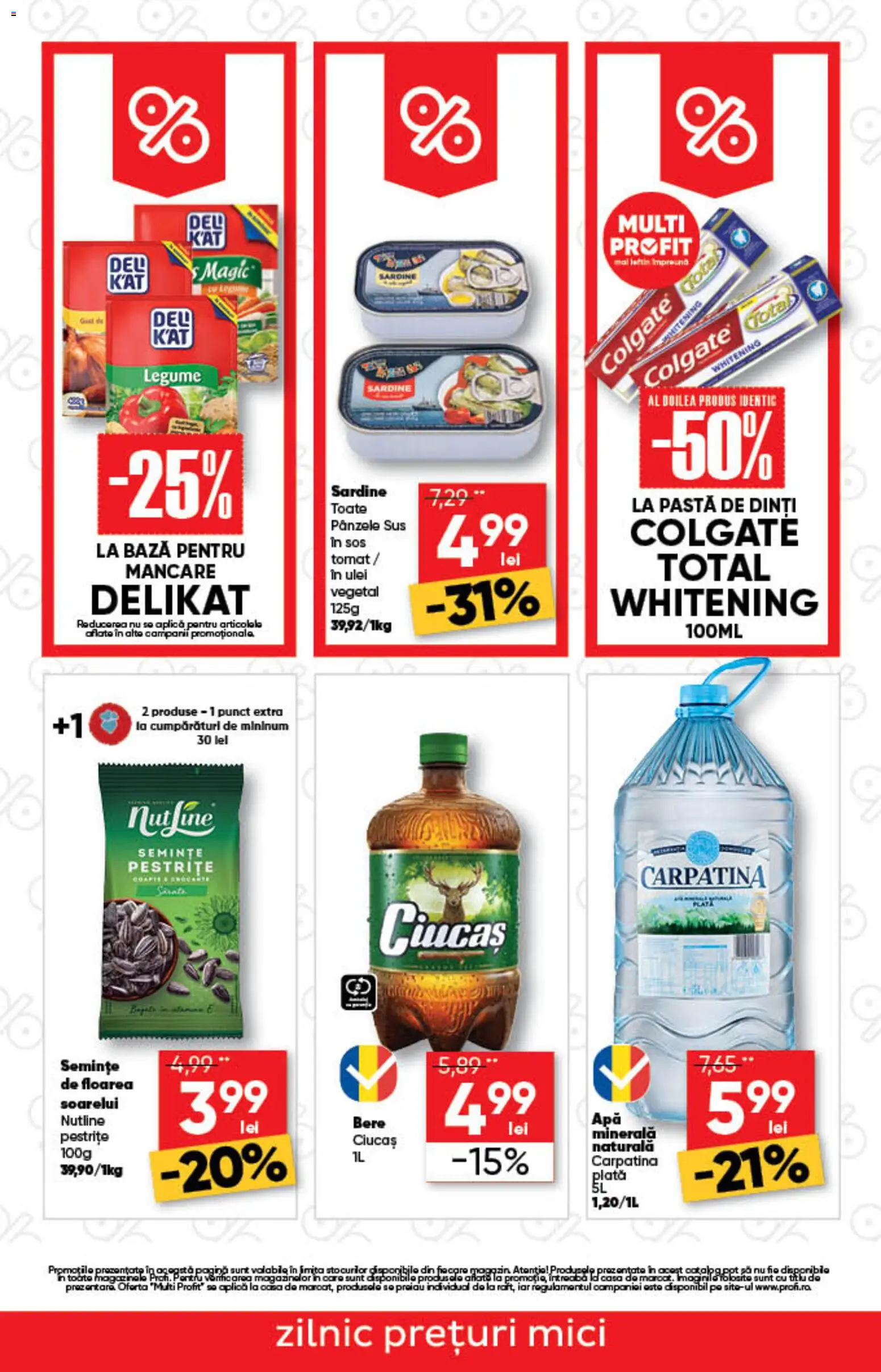 Noul catalog Profi – valabil de la 15.10.2026 | Pagină: 3 | Produse: Bere, Pastă de dinți, Apă, Sos