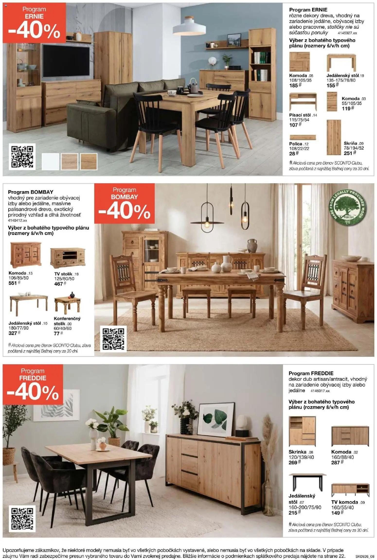 Nové Sconto nábytok akcie – leták je platný od 15.07.2026 | Strana: 8 | Produkty: Tv, Stoličky, Tv stolik, Skriňa