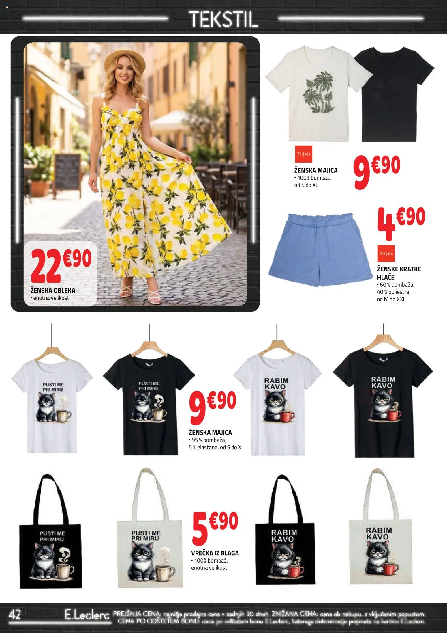 Novi E.leclerc katalog ponudbe – veljaven od 13.05.2026 | Stran: 2 | Izdelki: Majica, Hlace, Kratke hlace, Obleka