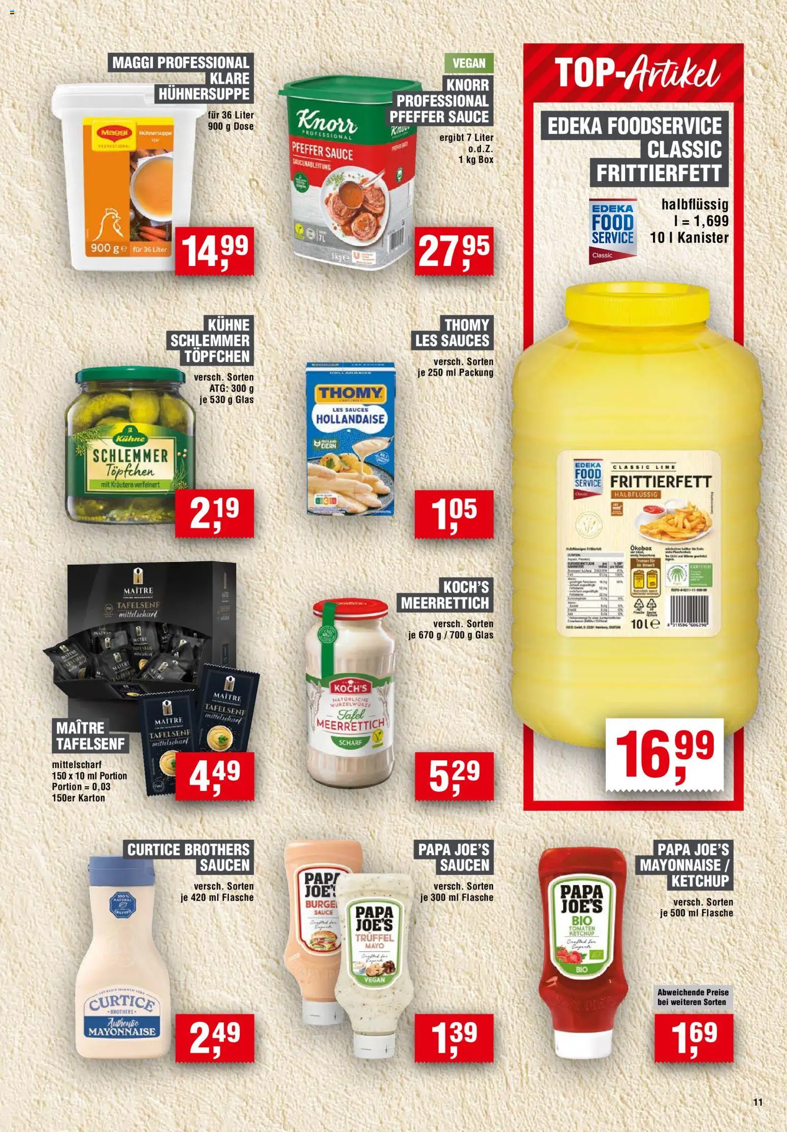 Handelshof Prospekt – gültig ab 01.10.2026 | Seite: 11 | Produkte: Thomy les sauces, Box, Knorr, Pfeffer