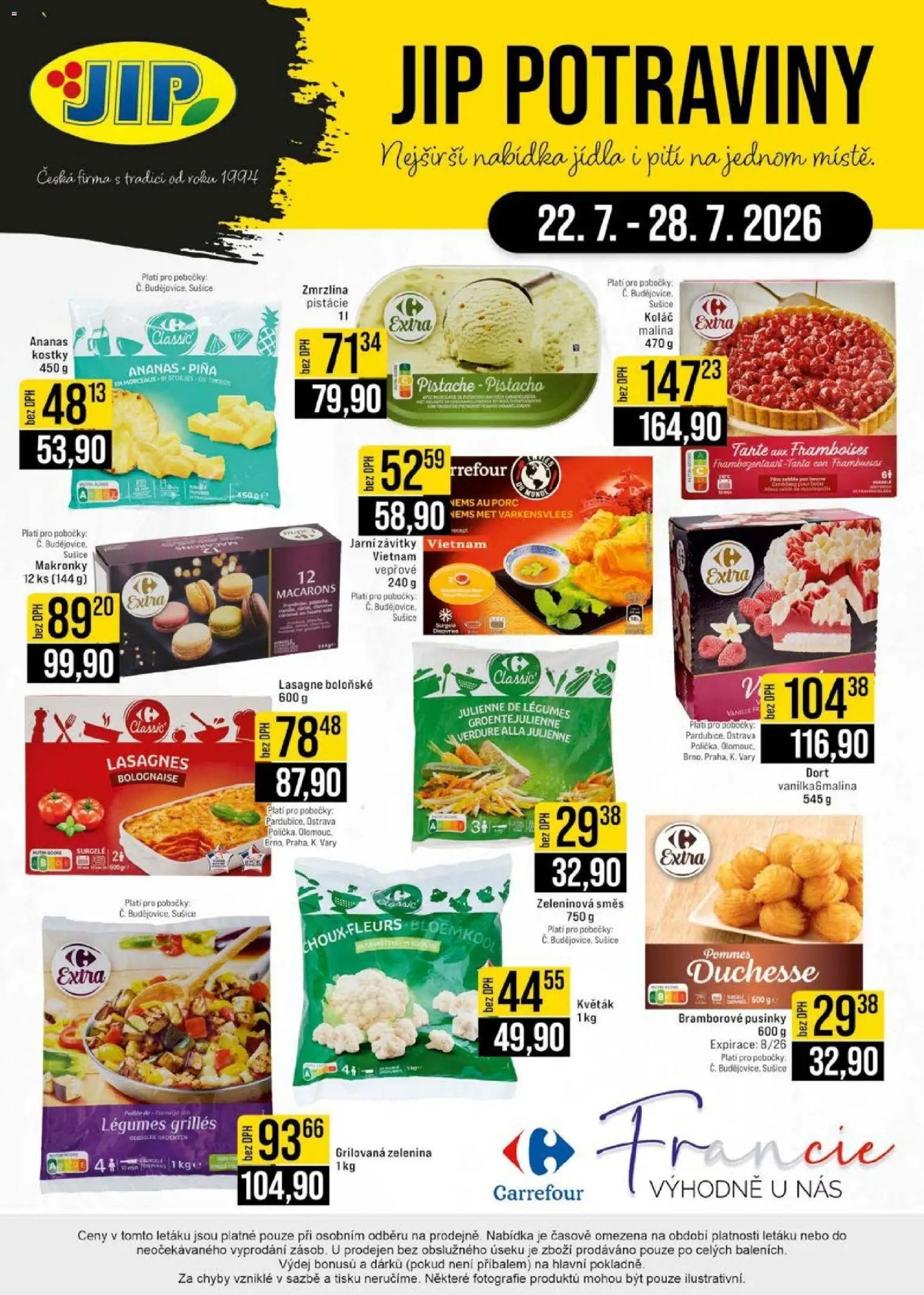 Jip leták - Cash & Carry od 22.07.2026 | Strana: 24 | Produkty: Pistácie, Zelenina, Kostky, Lasagne