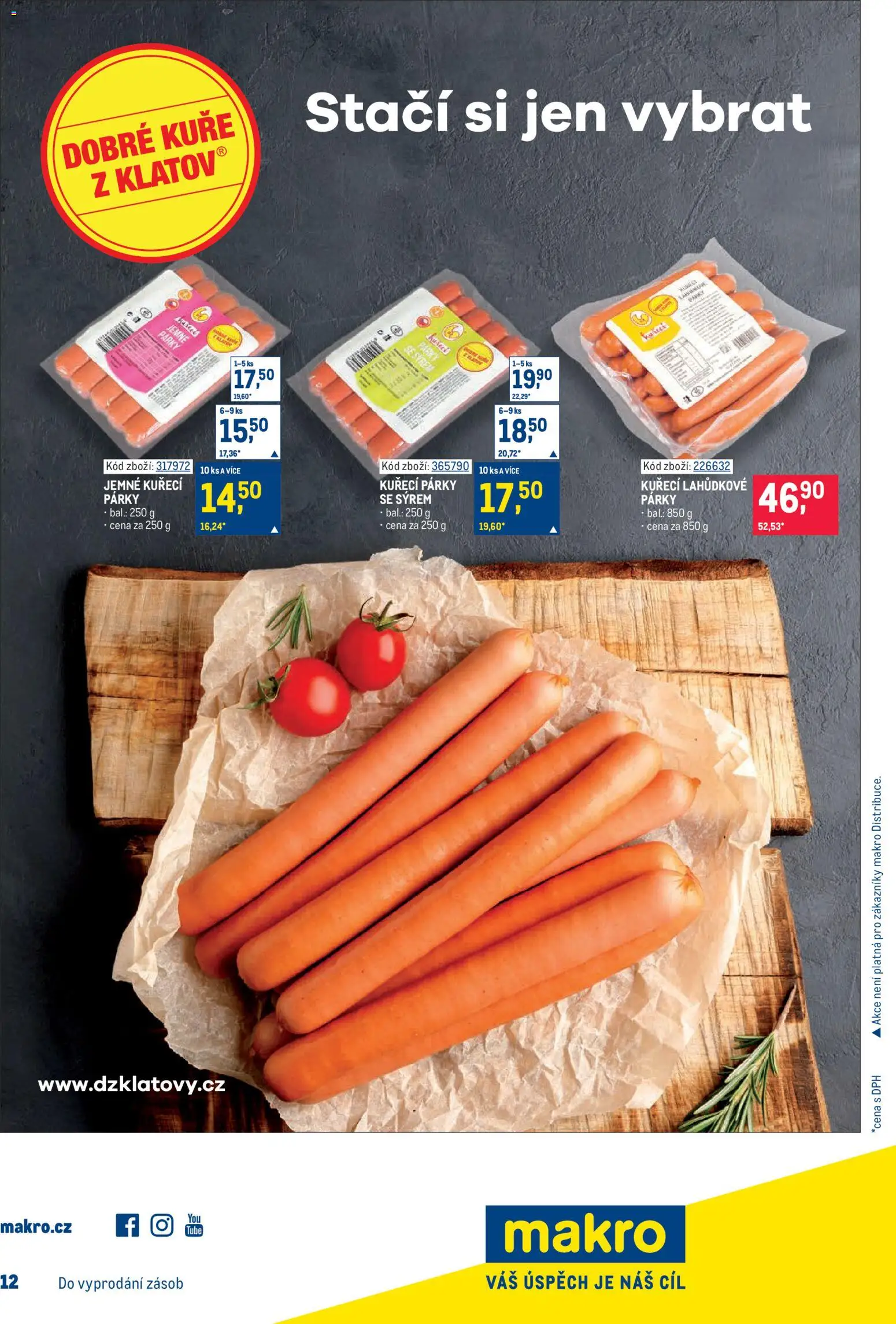 Makro leták - Maloobchod od 20.05.2026 | Strana: 17 | Produkty: Párky, Kuře
